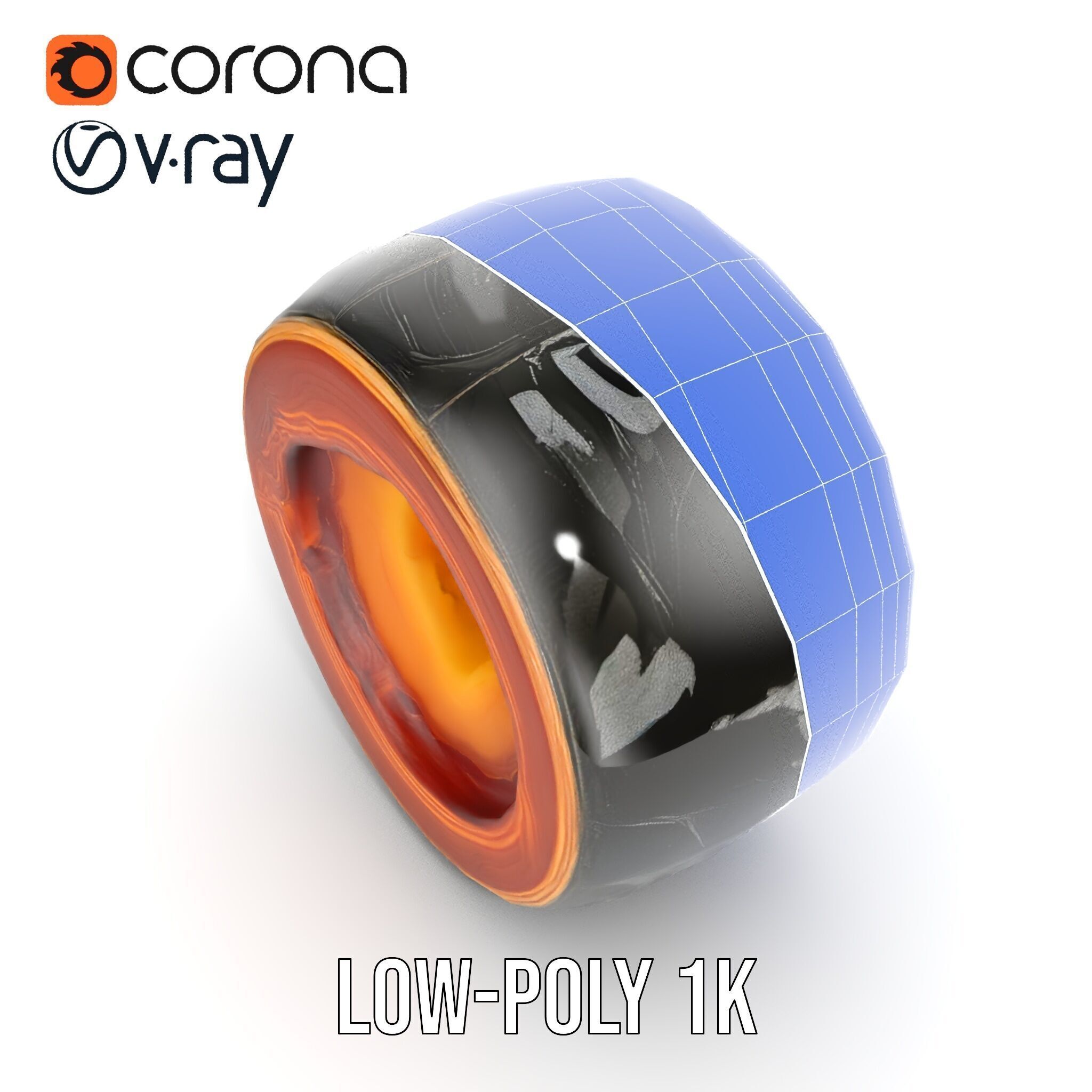 Cutaway Earth Core Model Pack for D Visualization Low-poly 3D model_24