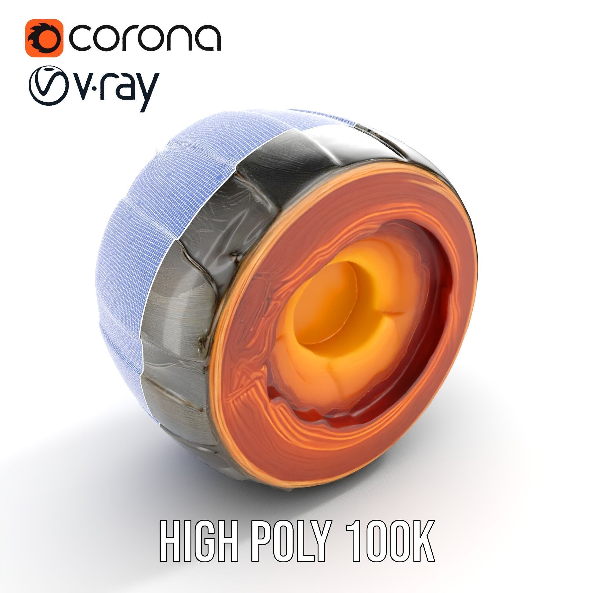 Cutaway Earth Core Model Pack for D Visualization Low-poly 3D model_36