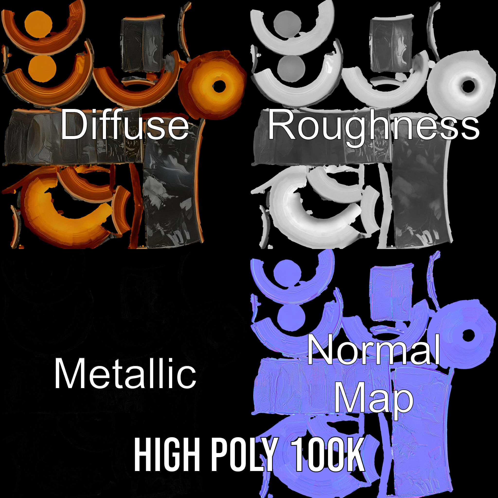 Cutaway Earth Core Model Pack for D Visualization Low-poly 3D model_3