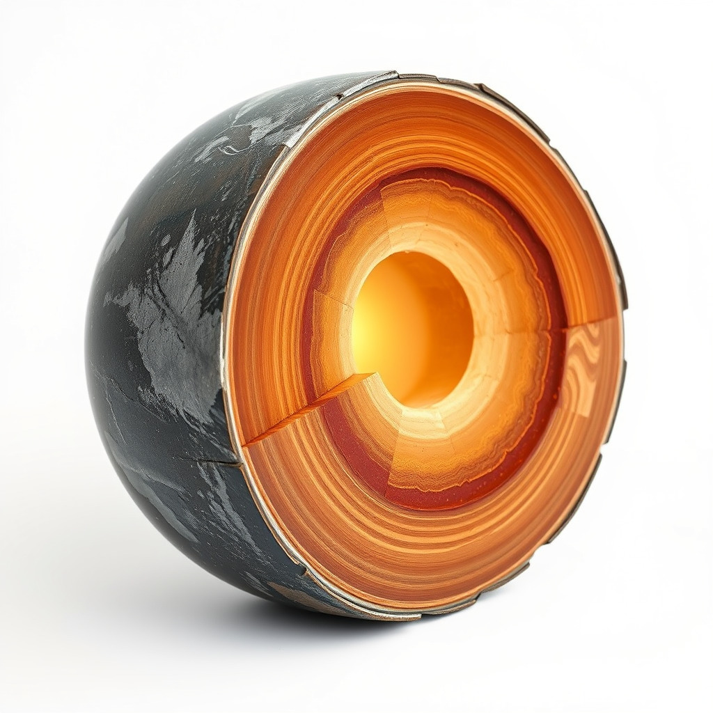 Cutaway Earth Core Model Pack for D Visualization Low-poly 3D model_2