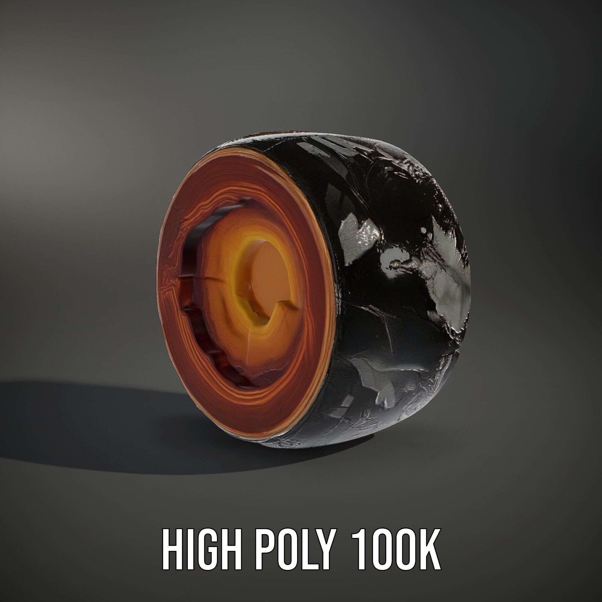 Cutaway Earth Core Model Pack for D Visualization Low-poly 3D model_14