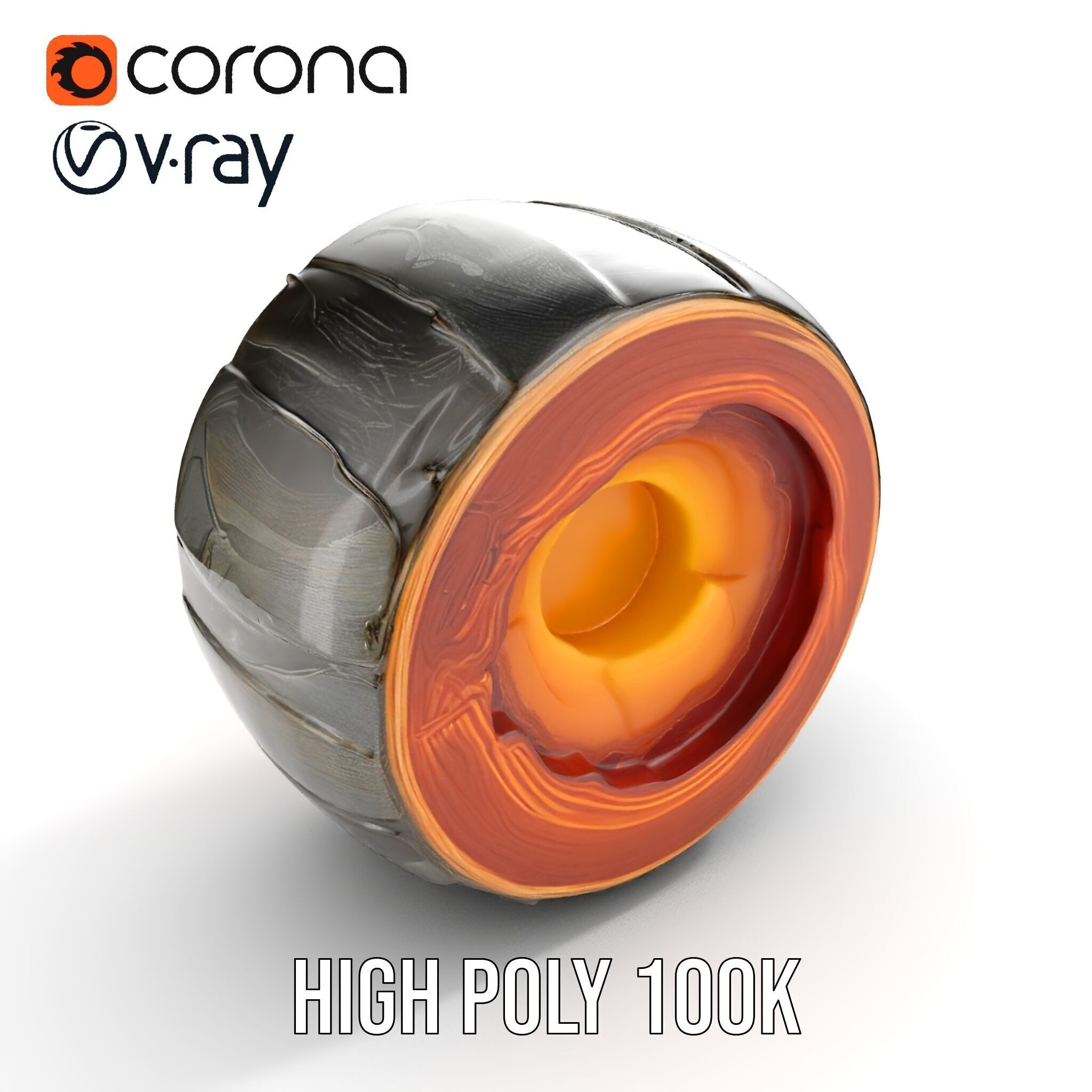 Cutaway Earth Core Model Pack for D Visualization Low-poly 3D model_30