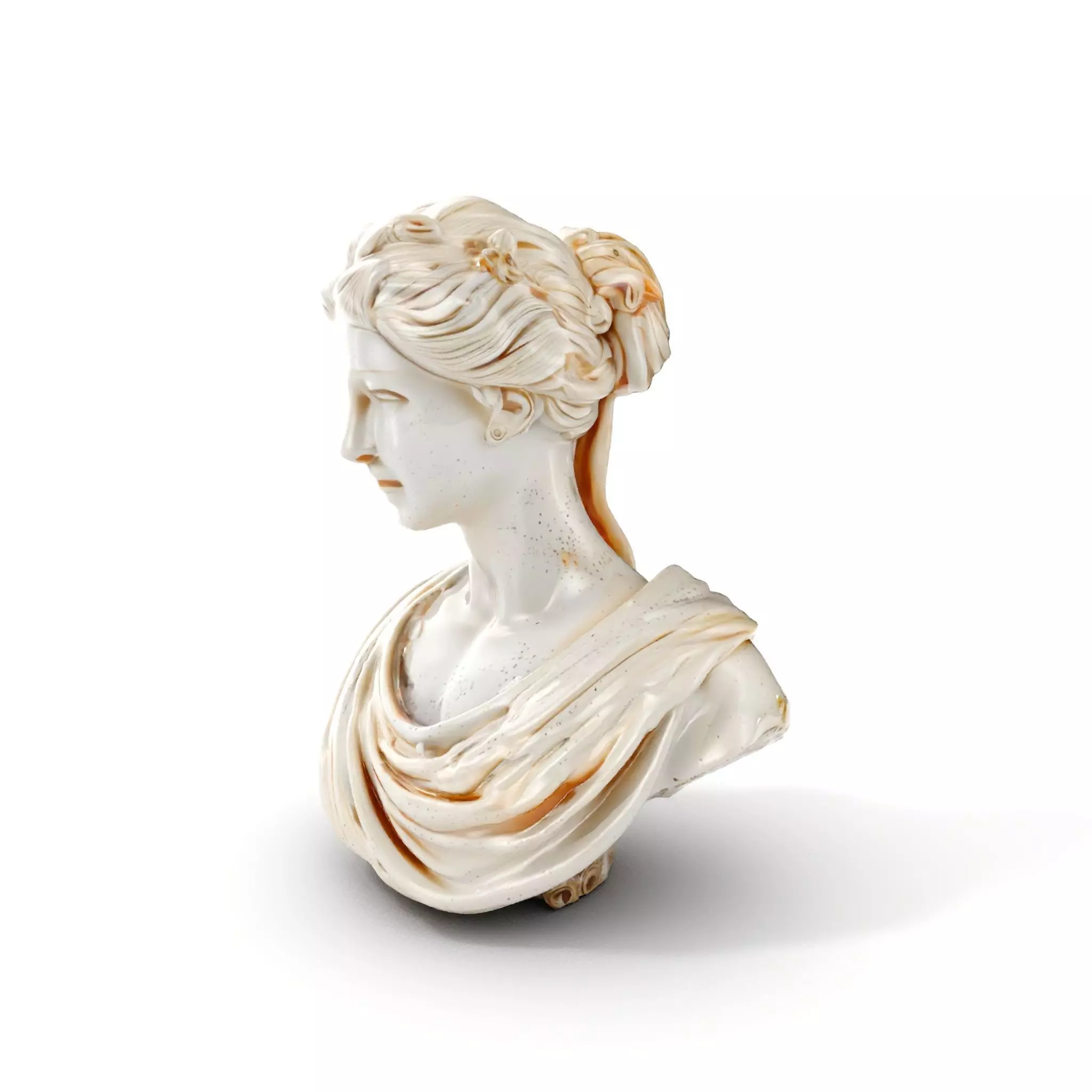Classical Female Bust Sculpture D Model Pack Low-poly 3D model_0