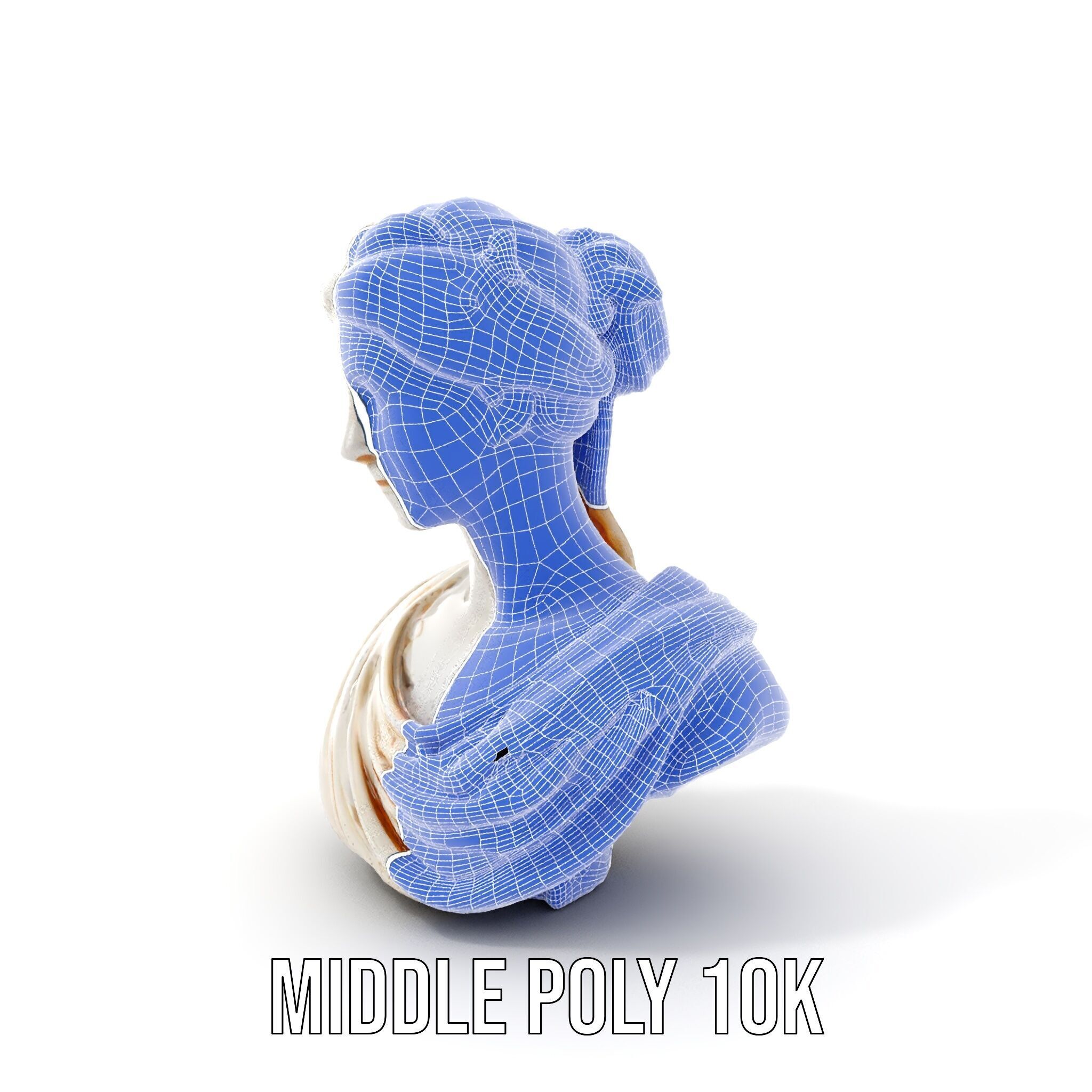 Classical Female Bust Sculpture D Model Pack Low-poly 3D model_17