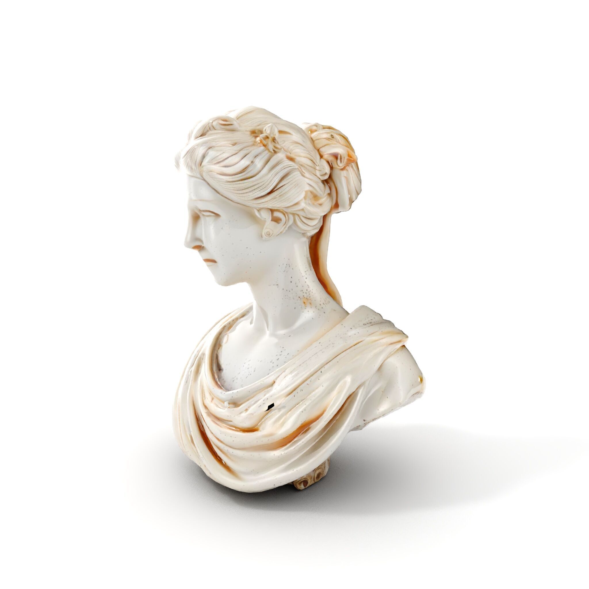 Classical Female Bust Sculpture D Model Pack Low-poly 3D model_12