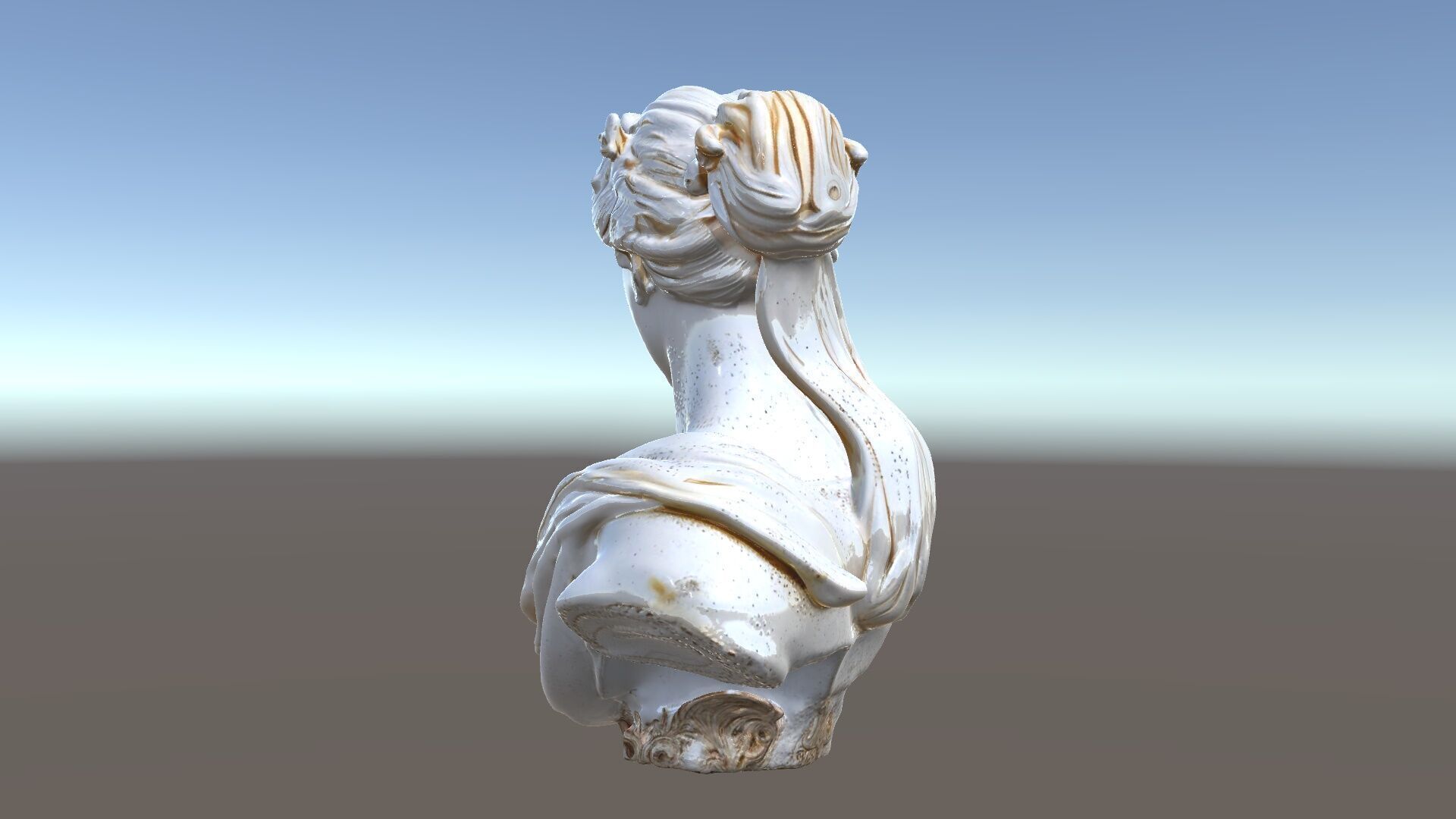 Classical Female Bust Sculpture D Model Pack Low-poly 3D model_5