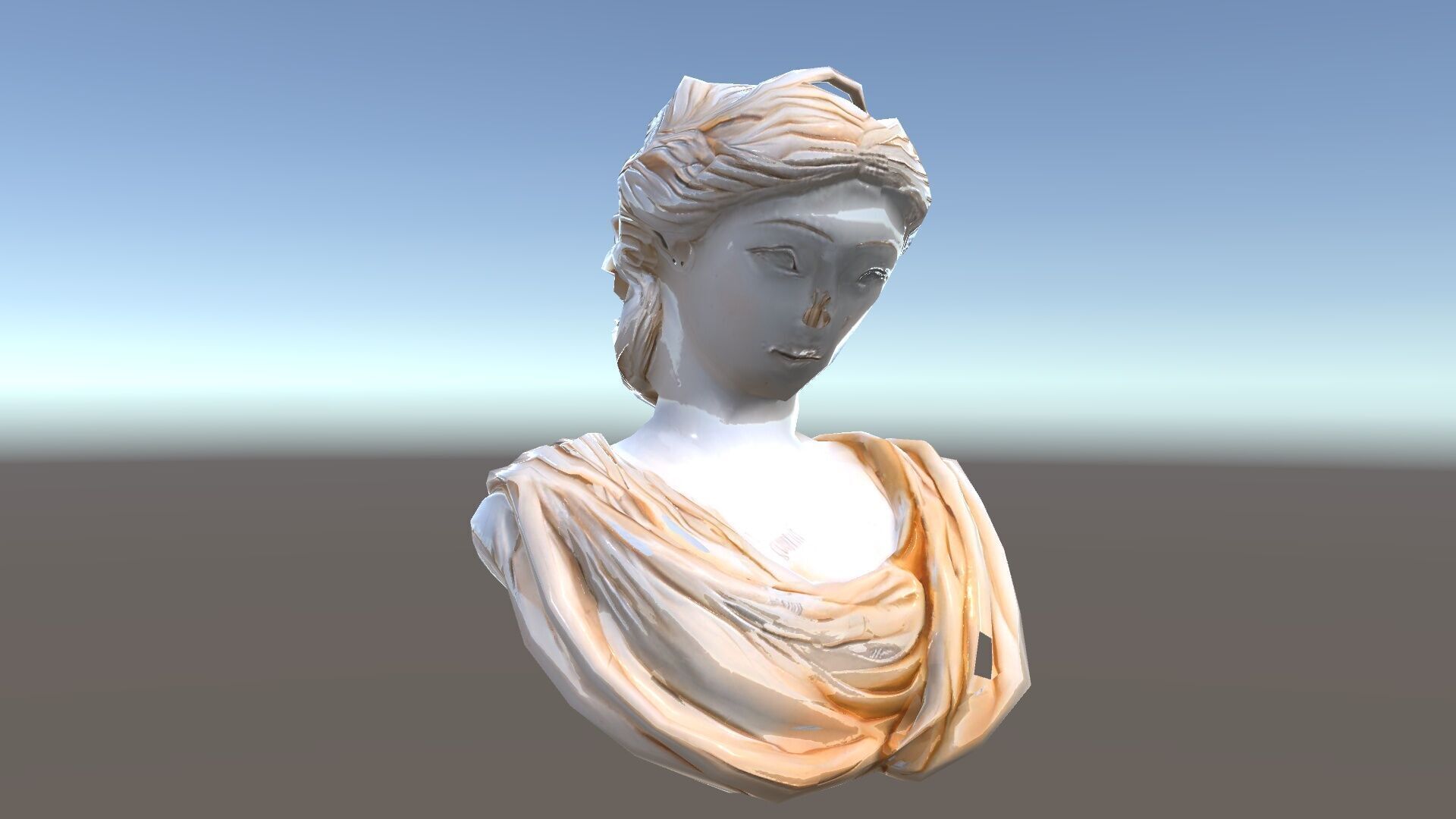 Classical Greek Bust Model Pack with Detailed Drapery Low-poly 3D model_34