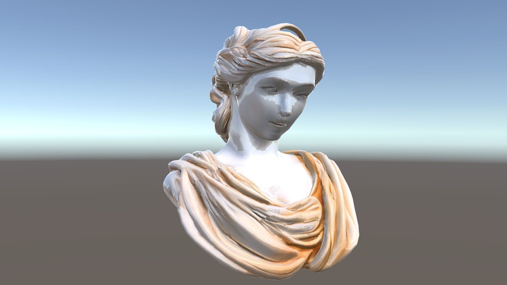 Classical Greek Bust Model Pack with Detailed Drapery Low-poly 3D model_33