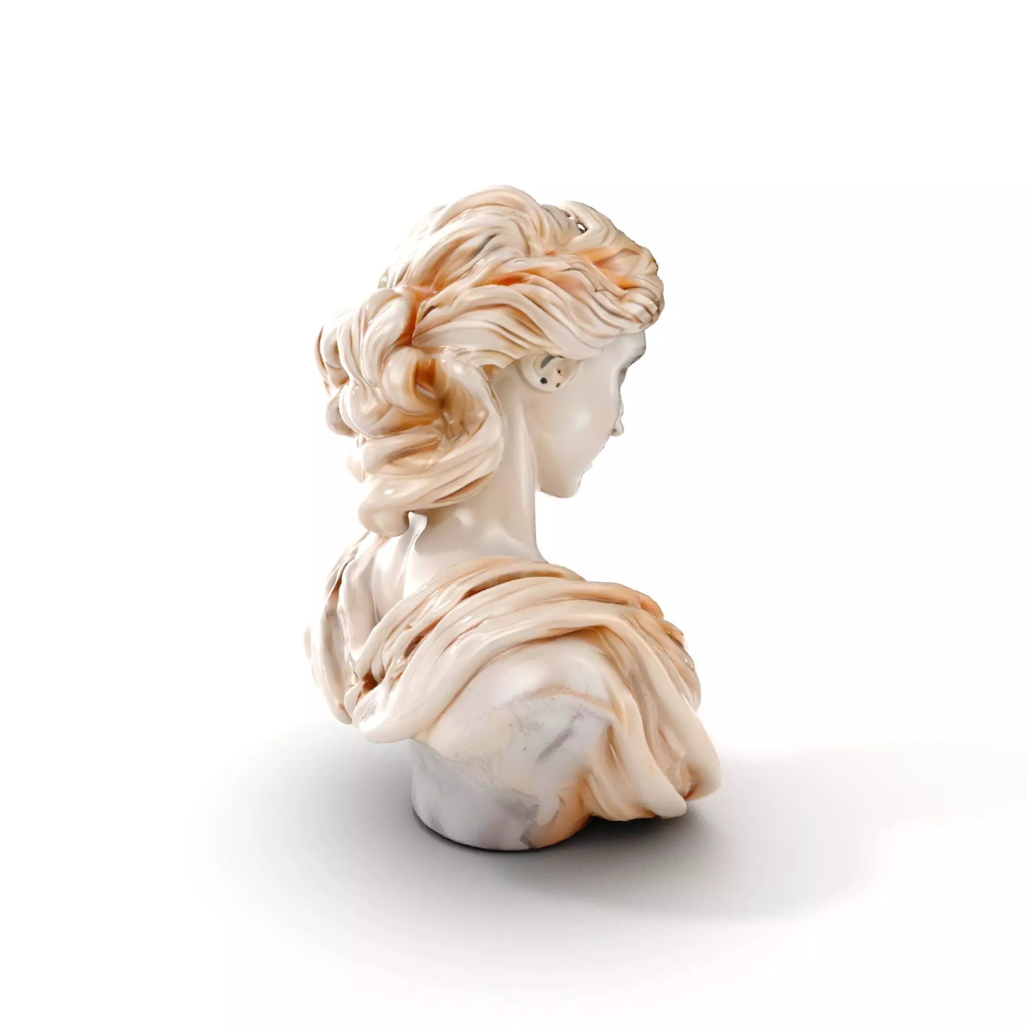Classical Greek Bust Model Pack with Detailed Drapery Low-poly 3D model_0
