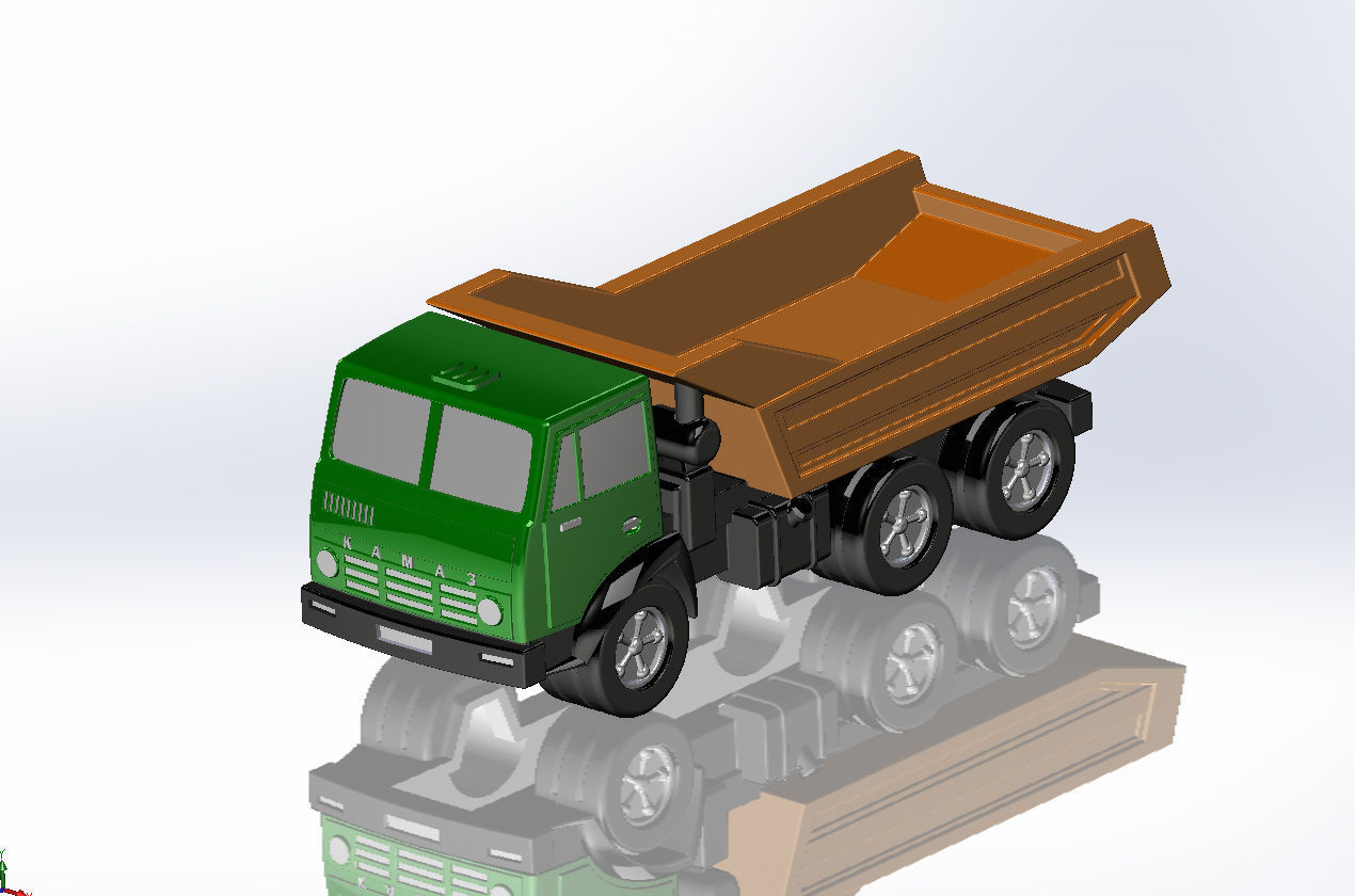 1987 KamAZ 3D Model For Printing 3D print model