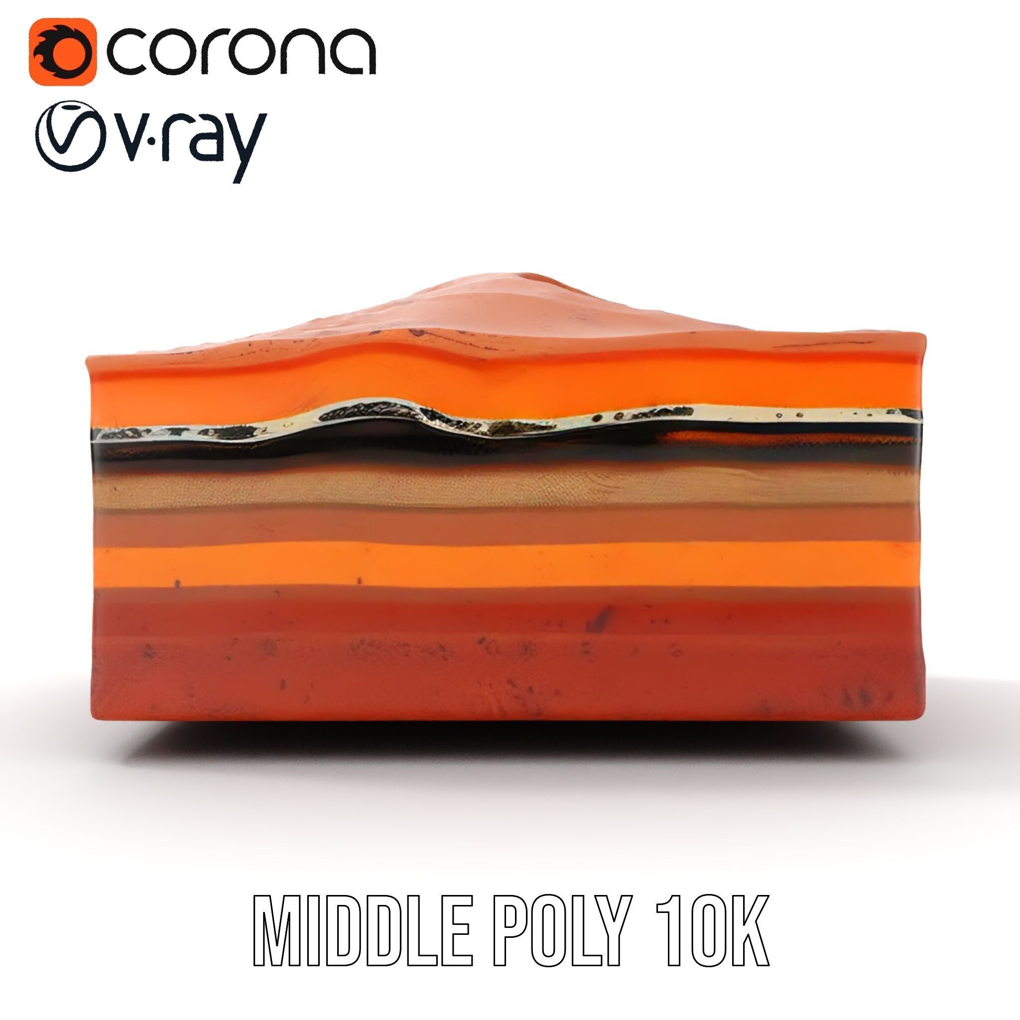 Geological Terrain Section Layer model pack Low-poly 3D model_12