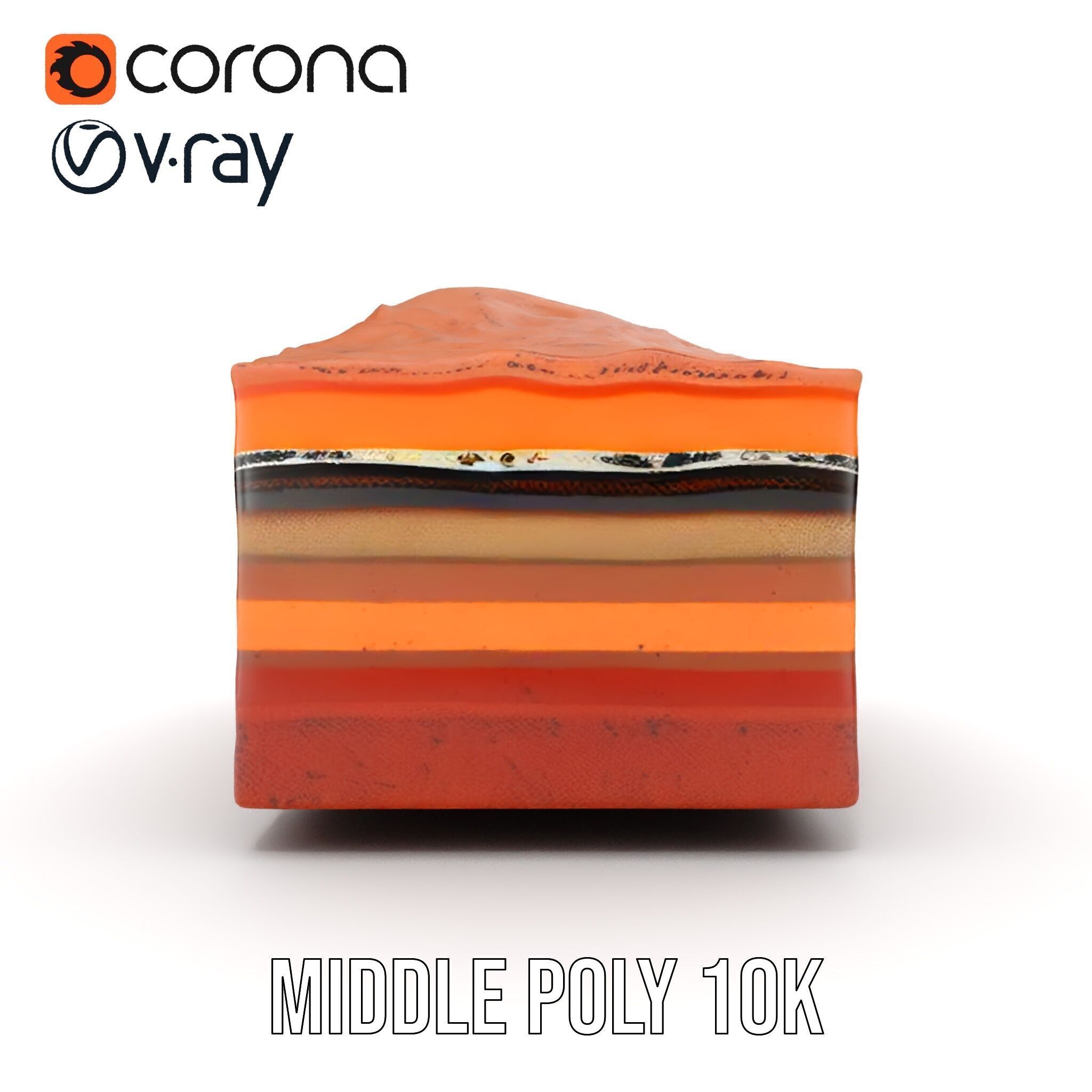 Geological Terrain Section Layer model pack Low-poly 3D model_15