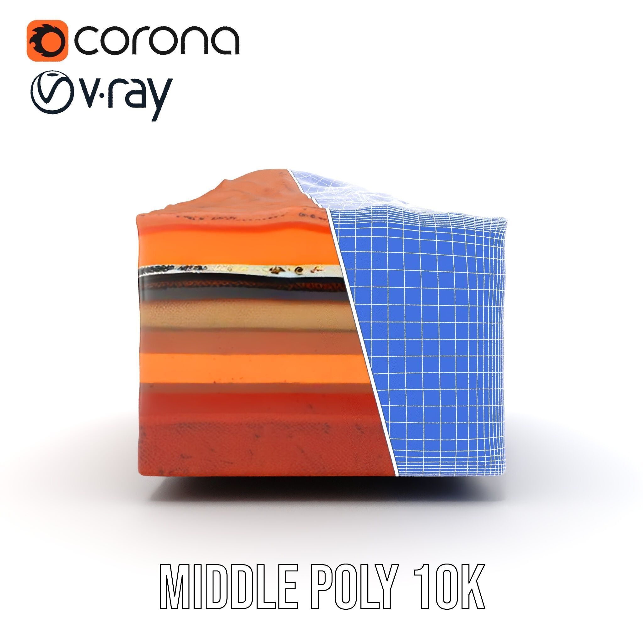 Geological Terrain Section Layer model pack Low-poly 3D model_27