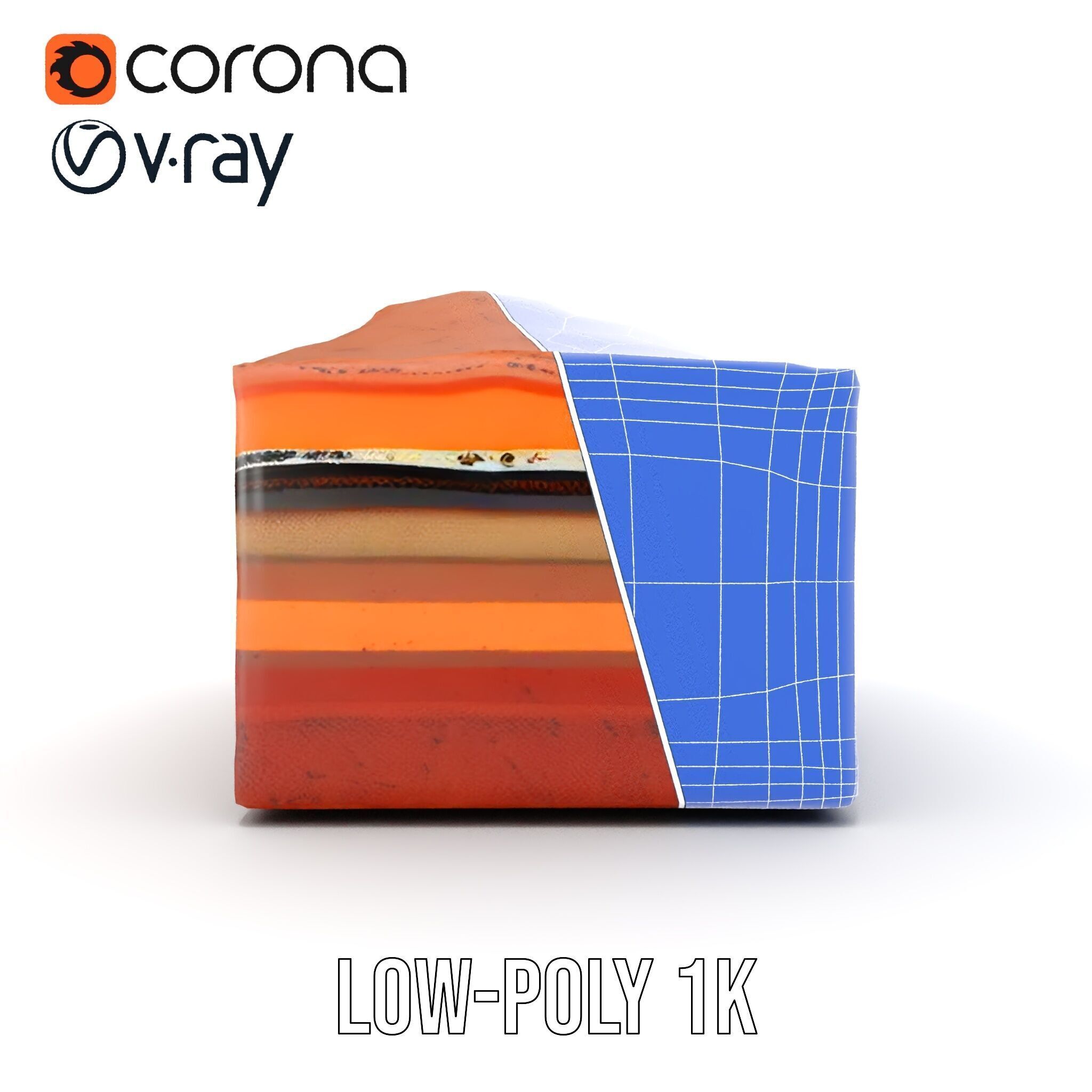 Geological Terrain Section Layer model pack Low-poly 3D model_20