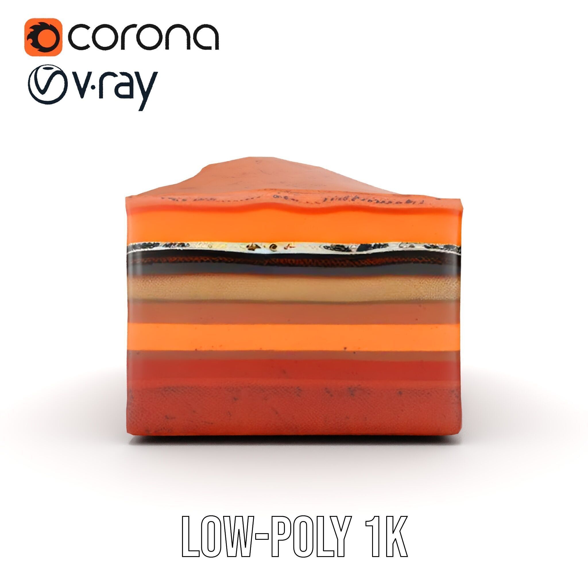 Geological Terrain Section Layer model pack Low-poly 3D model_23