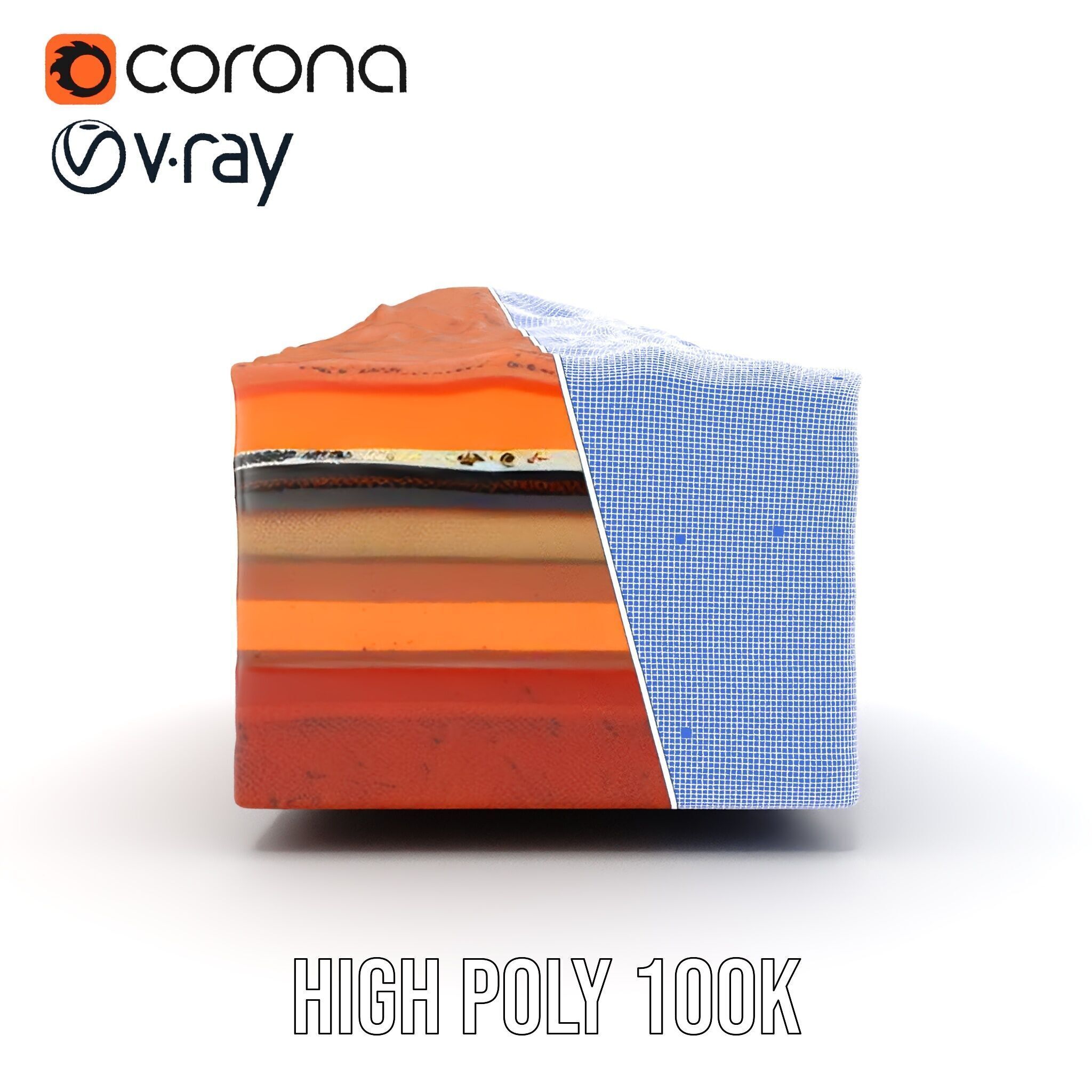 Geological Terrain Section Layer model pack Low-poly 3D model_37