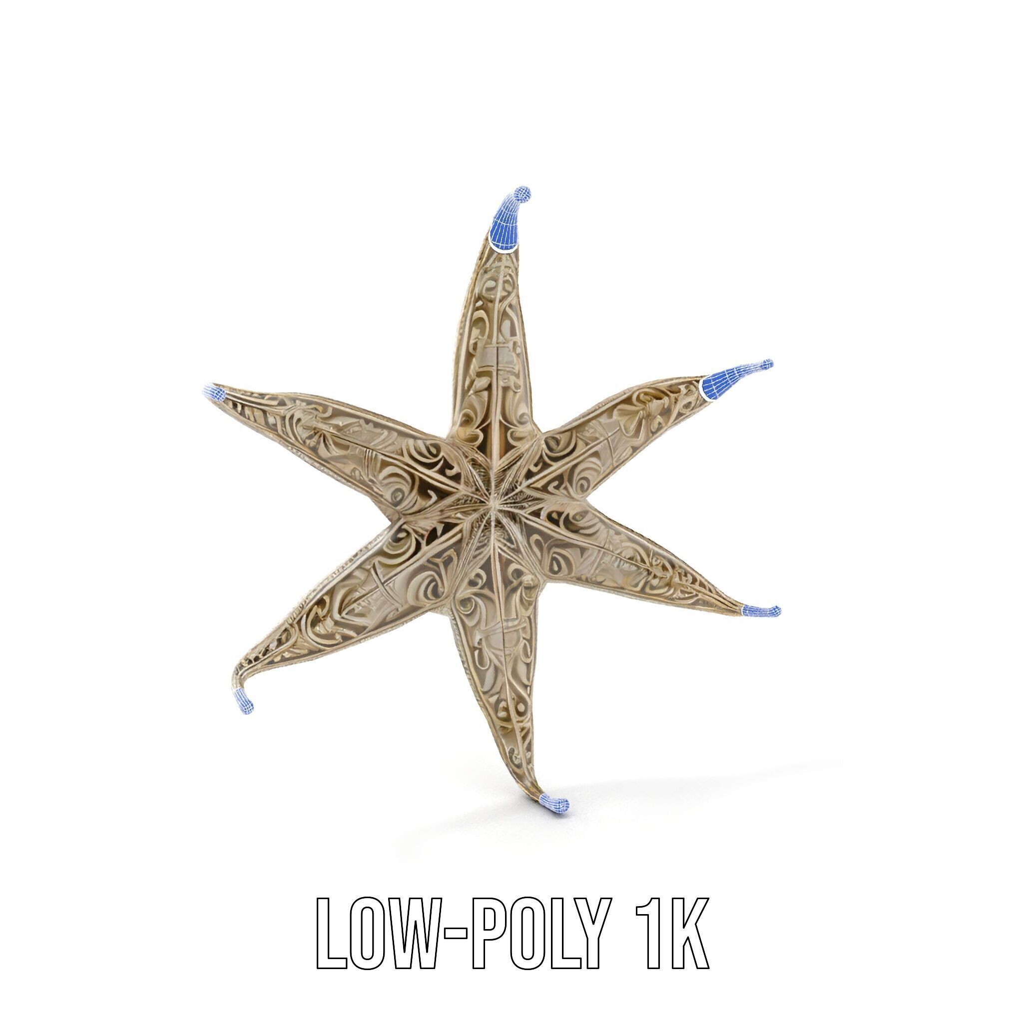 Intricate Decorative Star Model Pack Low-poly 3D model_28