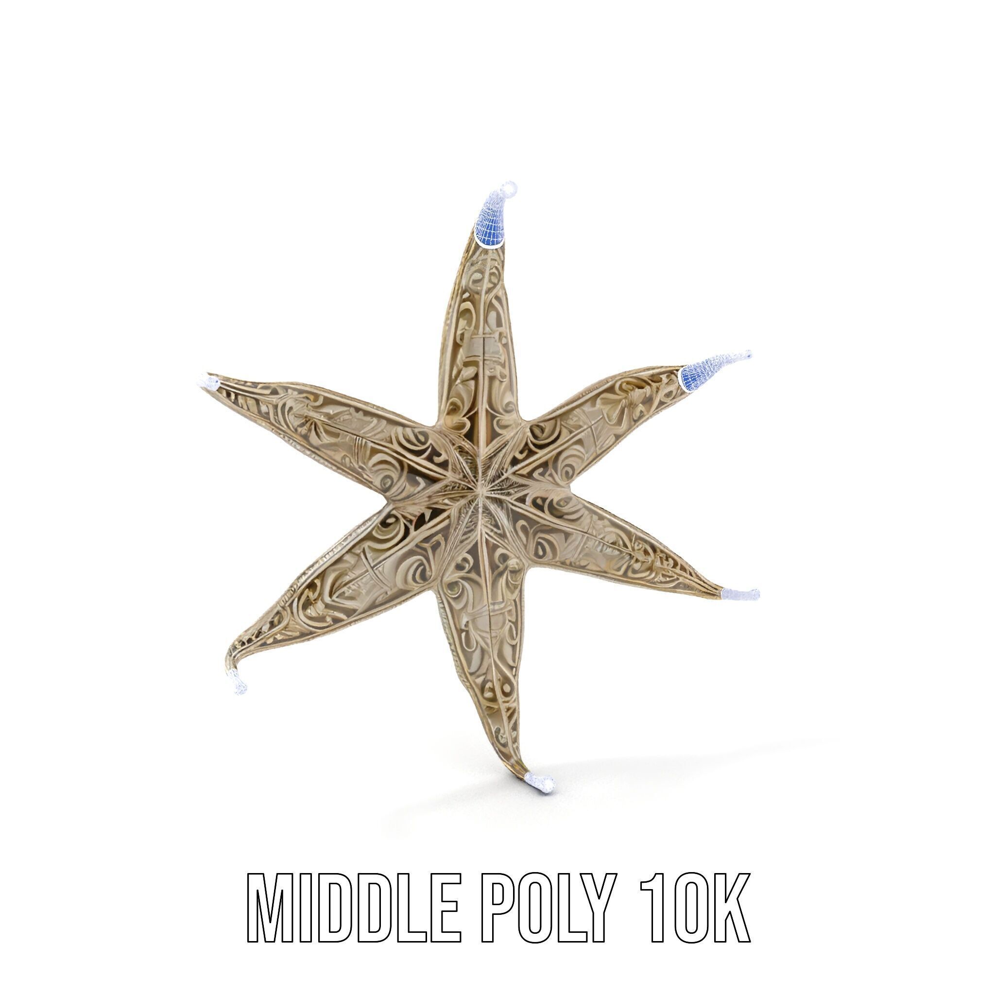 Intricate Decorative Star Model Pack Low-poly 3D model_30