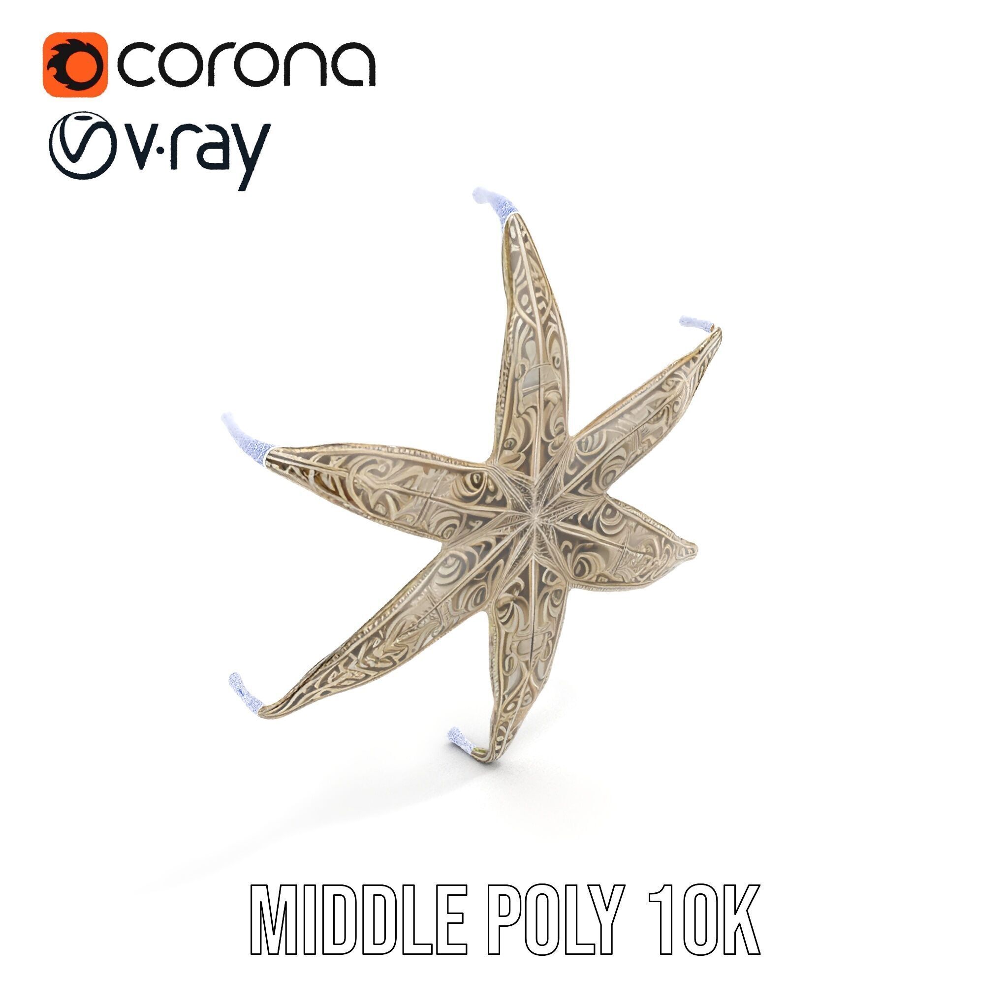 Intricate Decorative Star Model Pack Low-poly 3D model_19