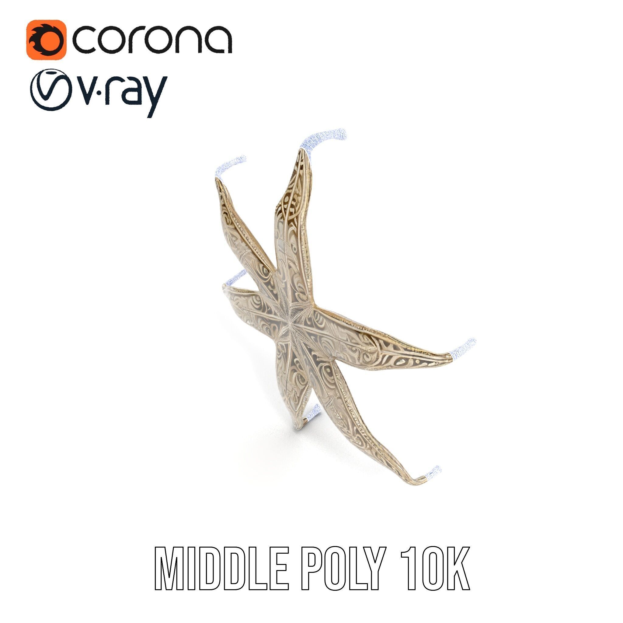 Intricate Decorative Star Model Pack Low-poly 3D model_27