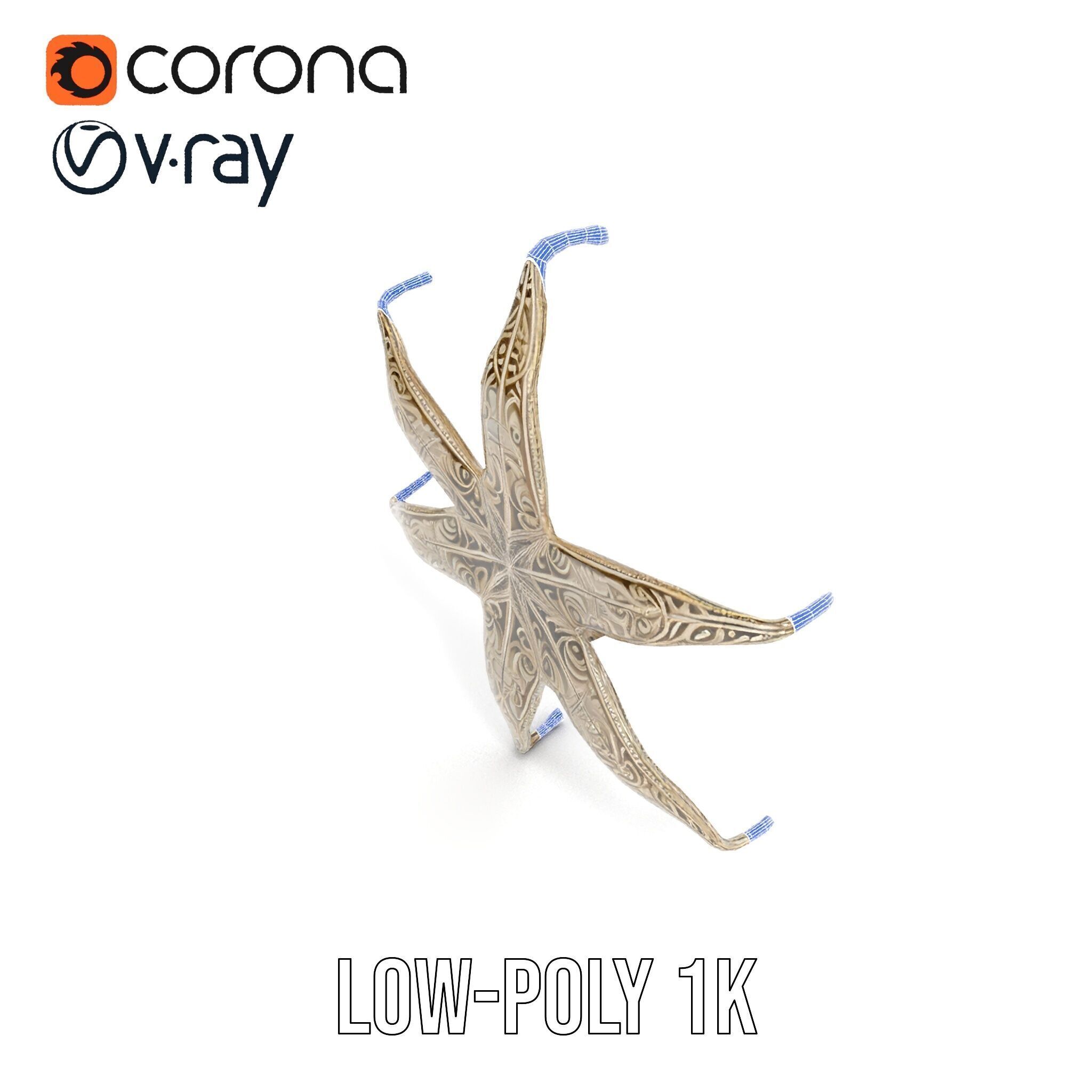 Intricate Decorative Star Model Pack Low-poly 3D model_18