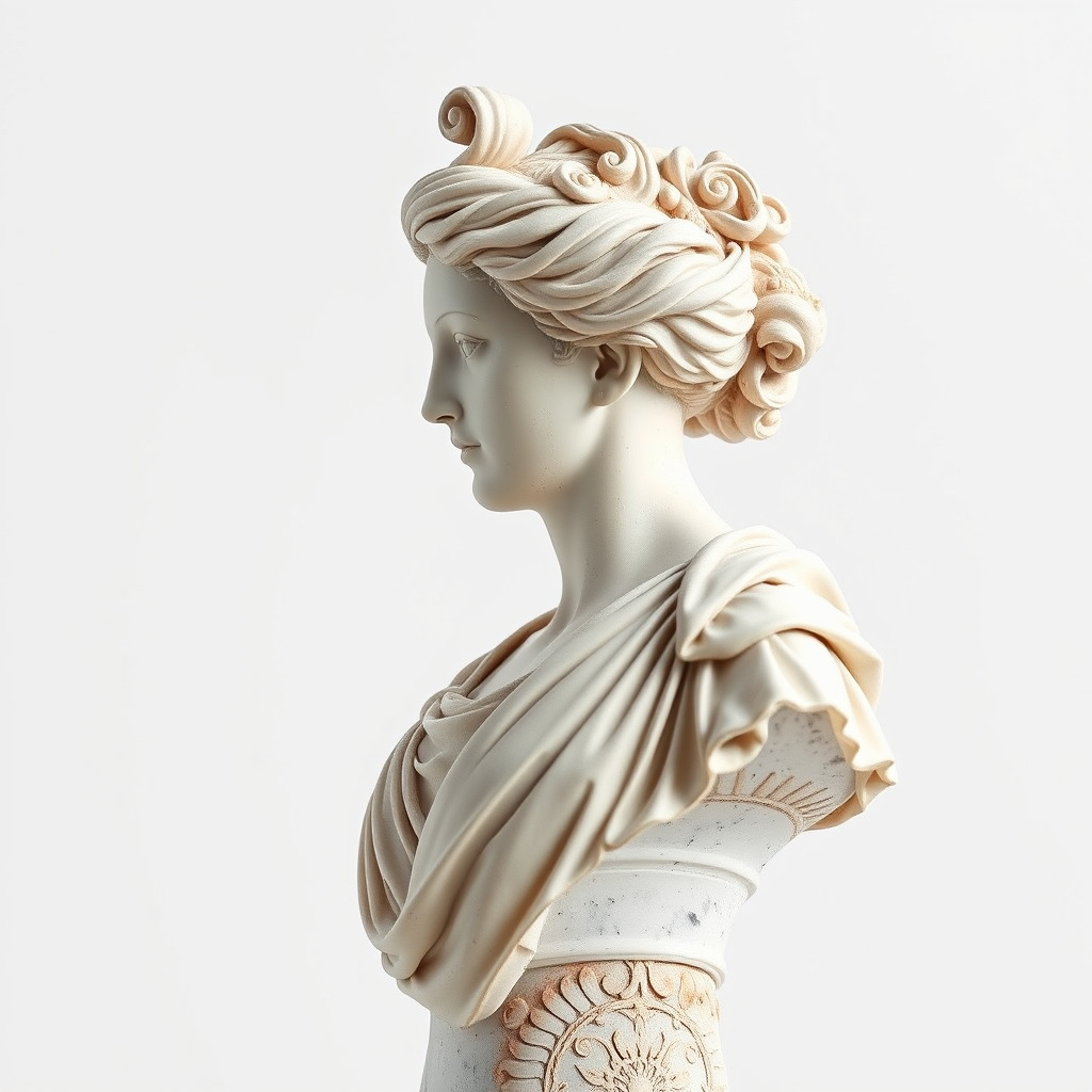 Classical Bust Model Pack with PBR Textures Low-poly 3D model_2