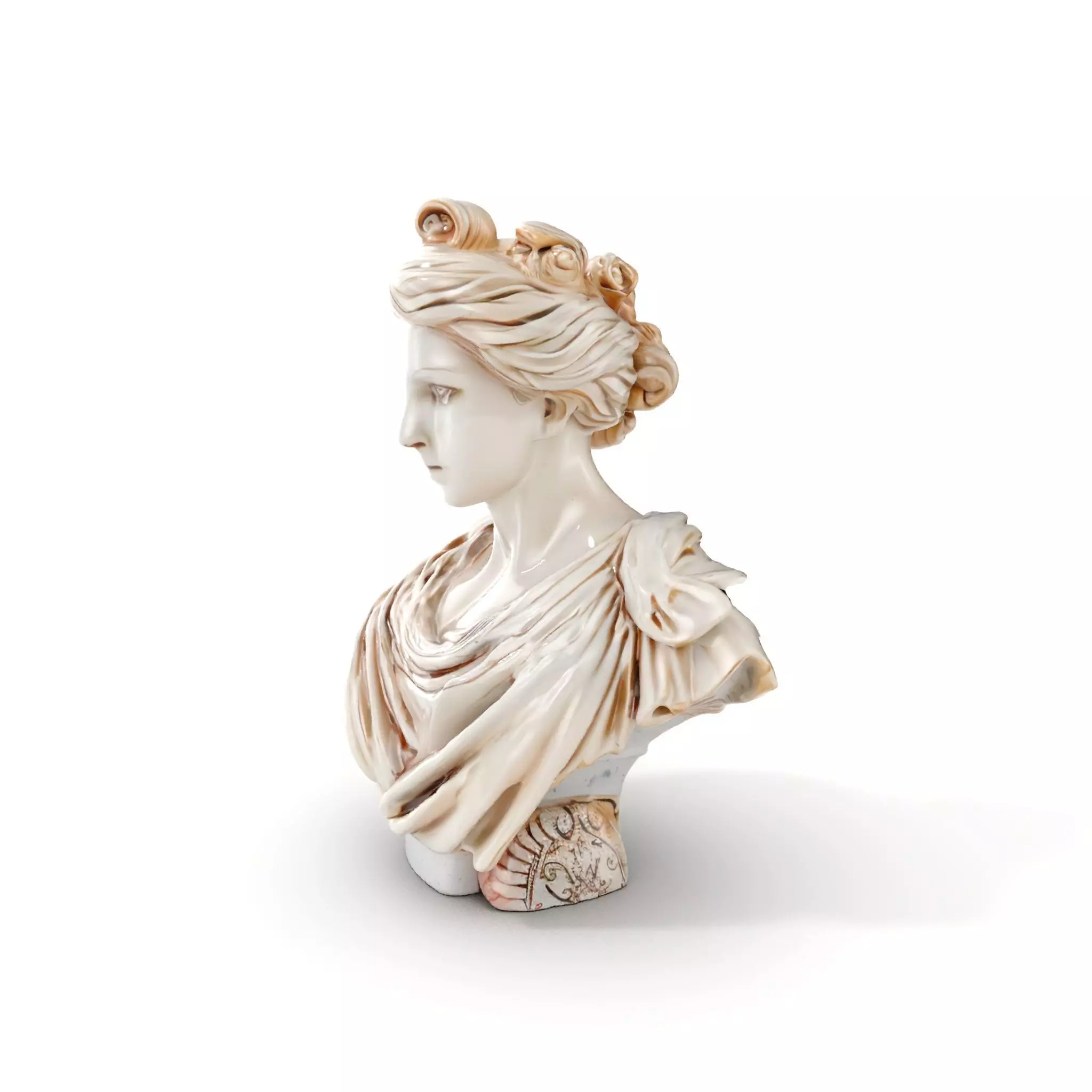 Classical Bust Model Pack with PBR Textures Low-poly 3D model_0