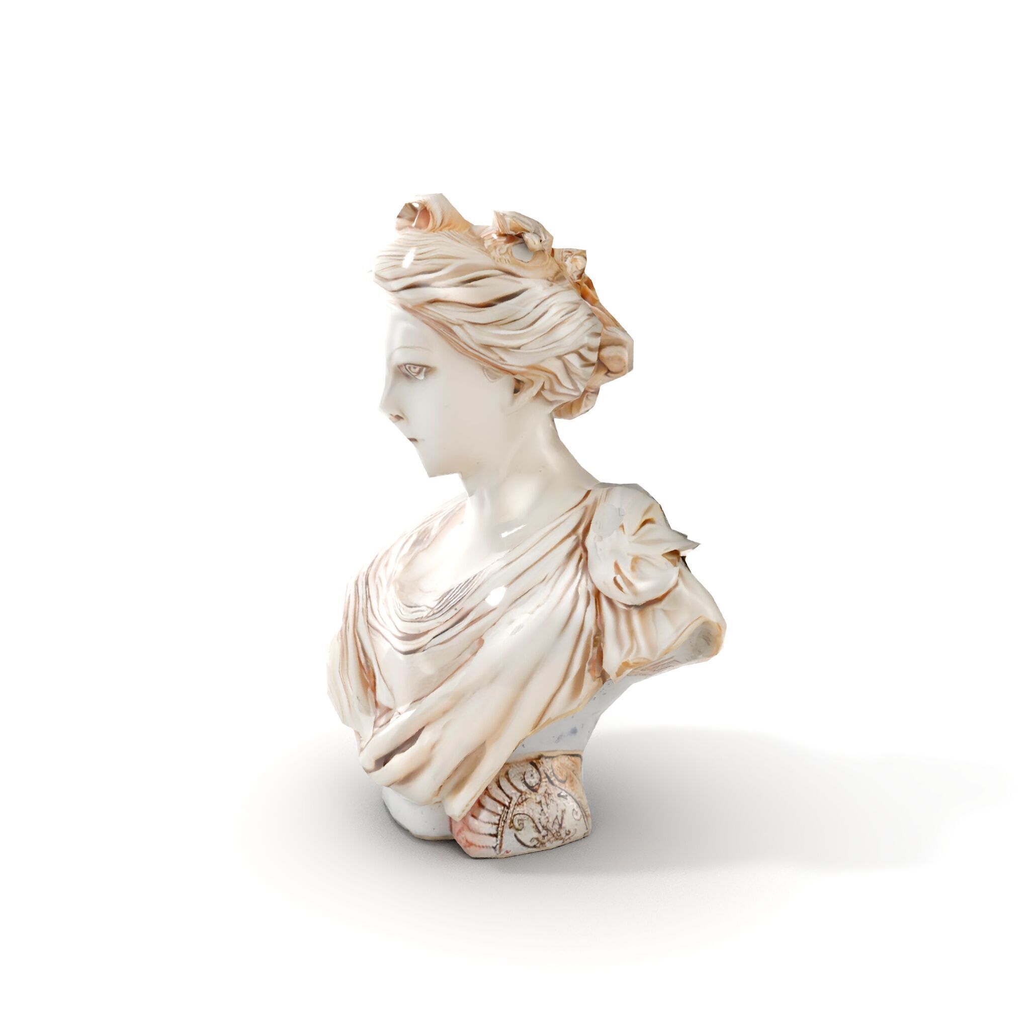 Classical Bust Model Pack with PBR Textures Low-poly 3D model_7
