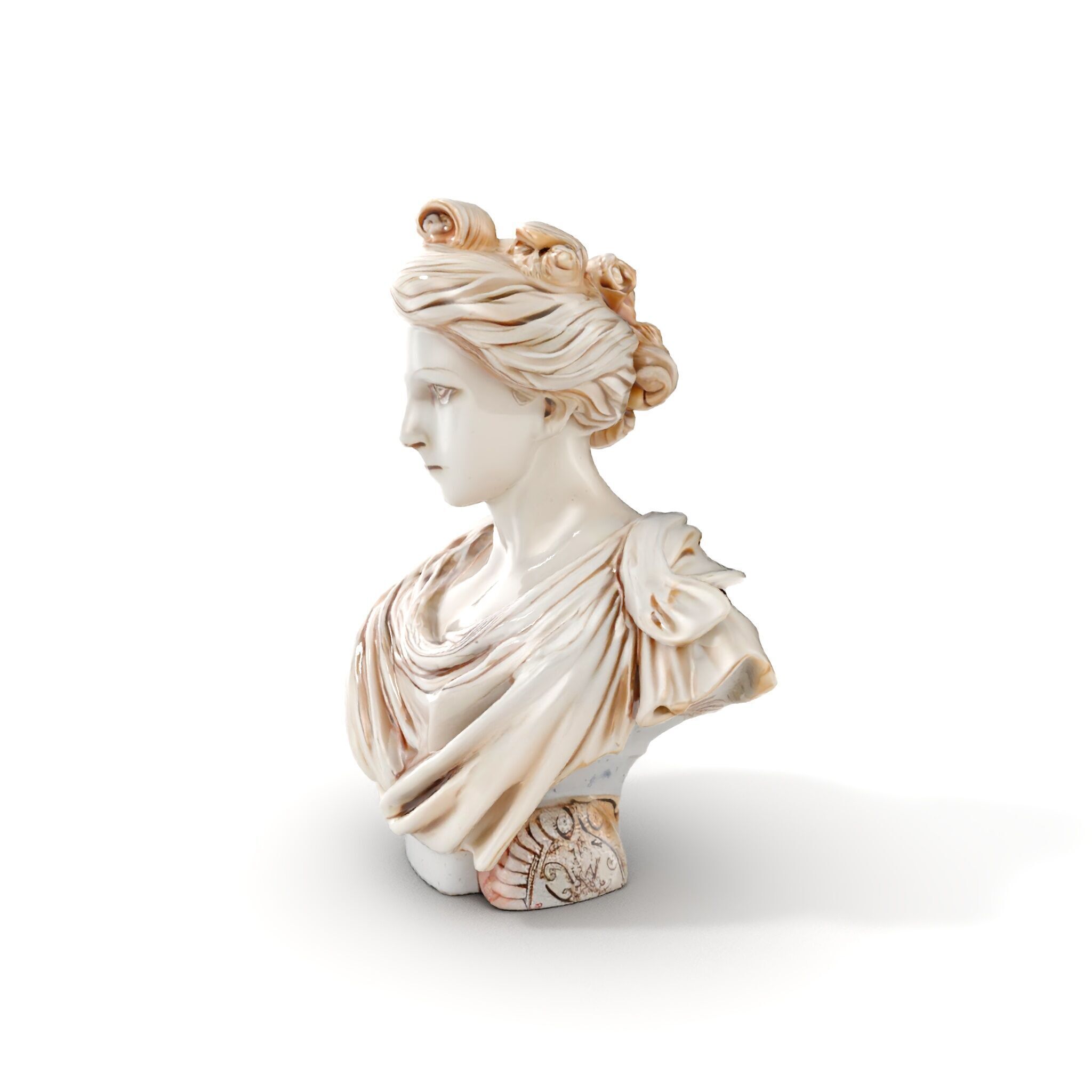 Classical Bust Model Pack with PBR Textures Low-poly 3D model_19