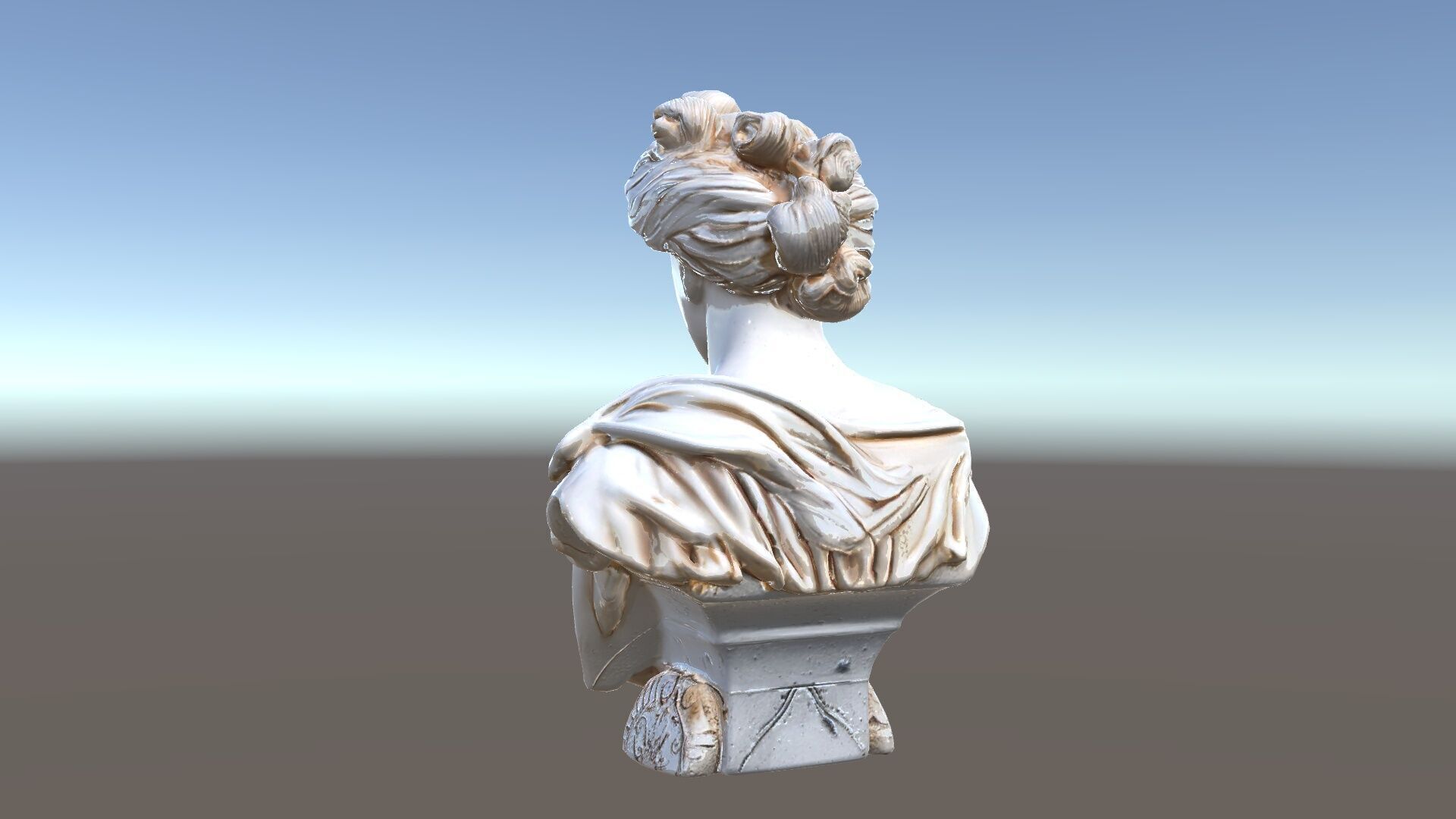 Classical Bust Model Pack with PBR Textures Low-poly 3D model_33