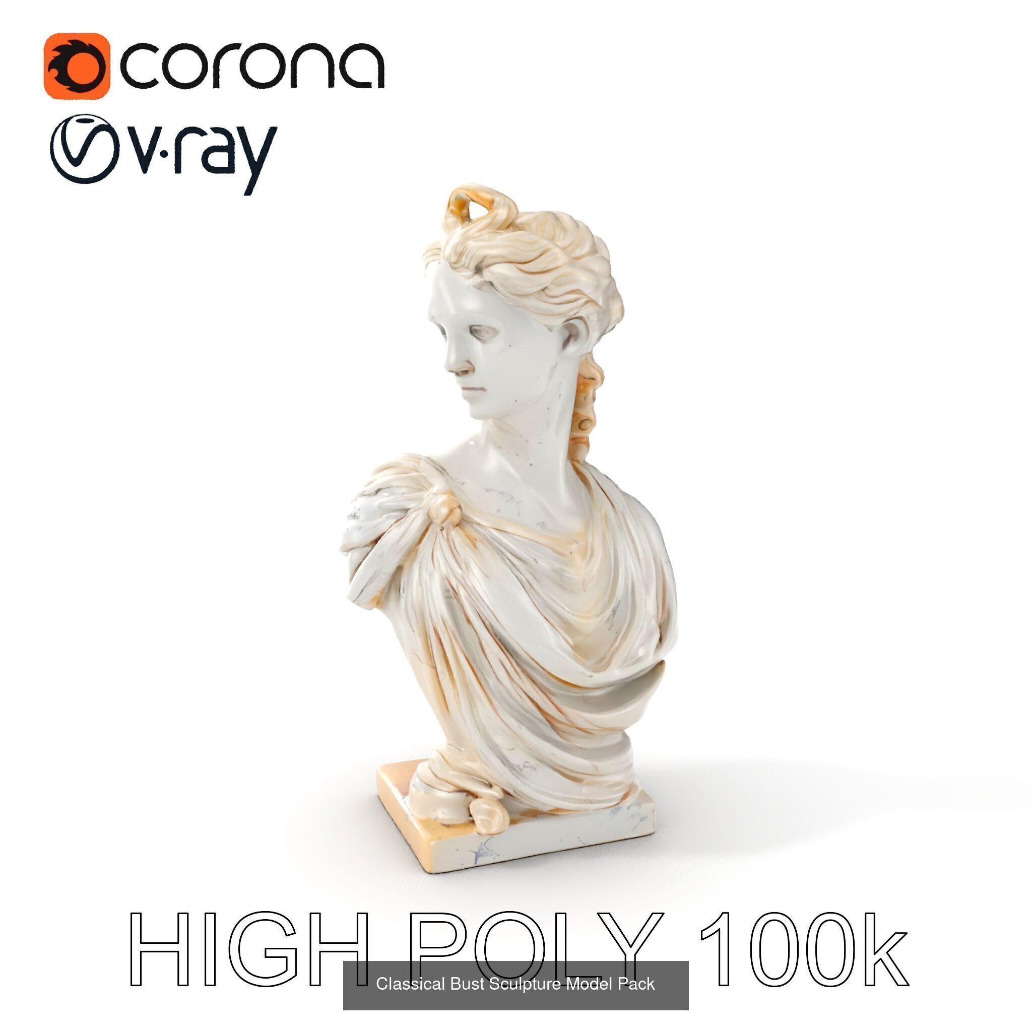 Elegance of Roman Sculptures 3D Model Collection_12