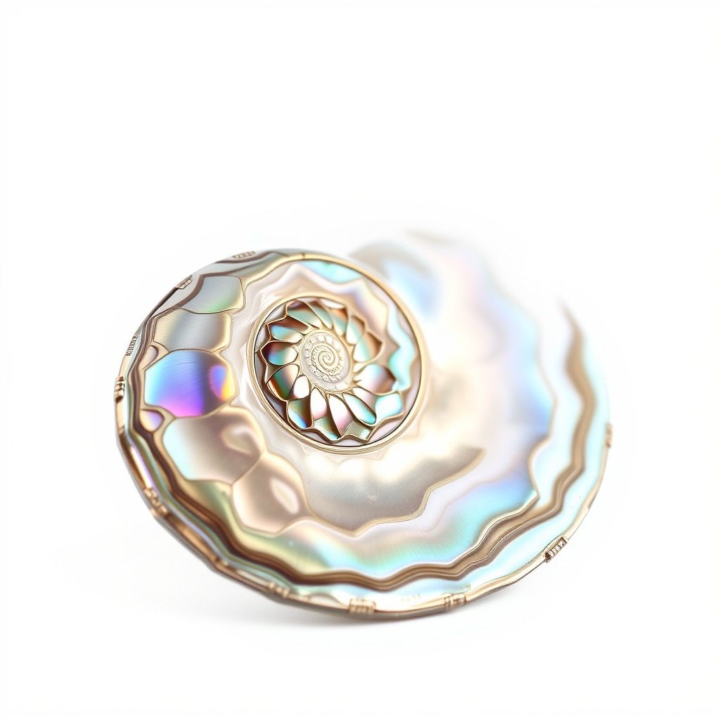 Iridescent Spiral Shell Model Pack Low-poly 3D model_2