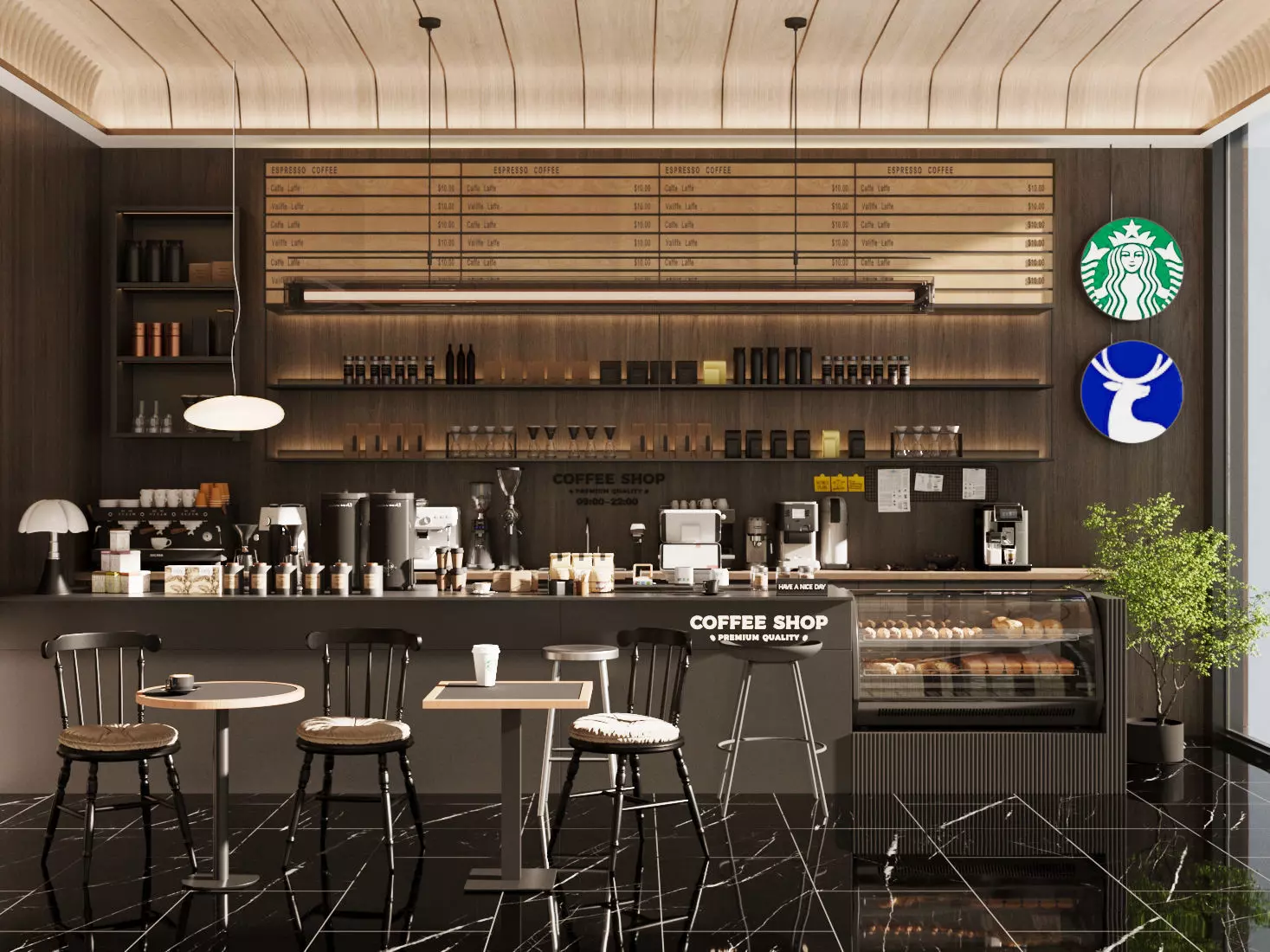 Coffee Shop Space Design 3D model