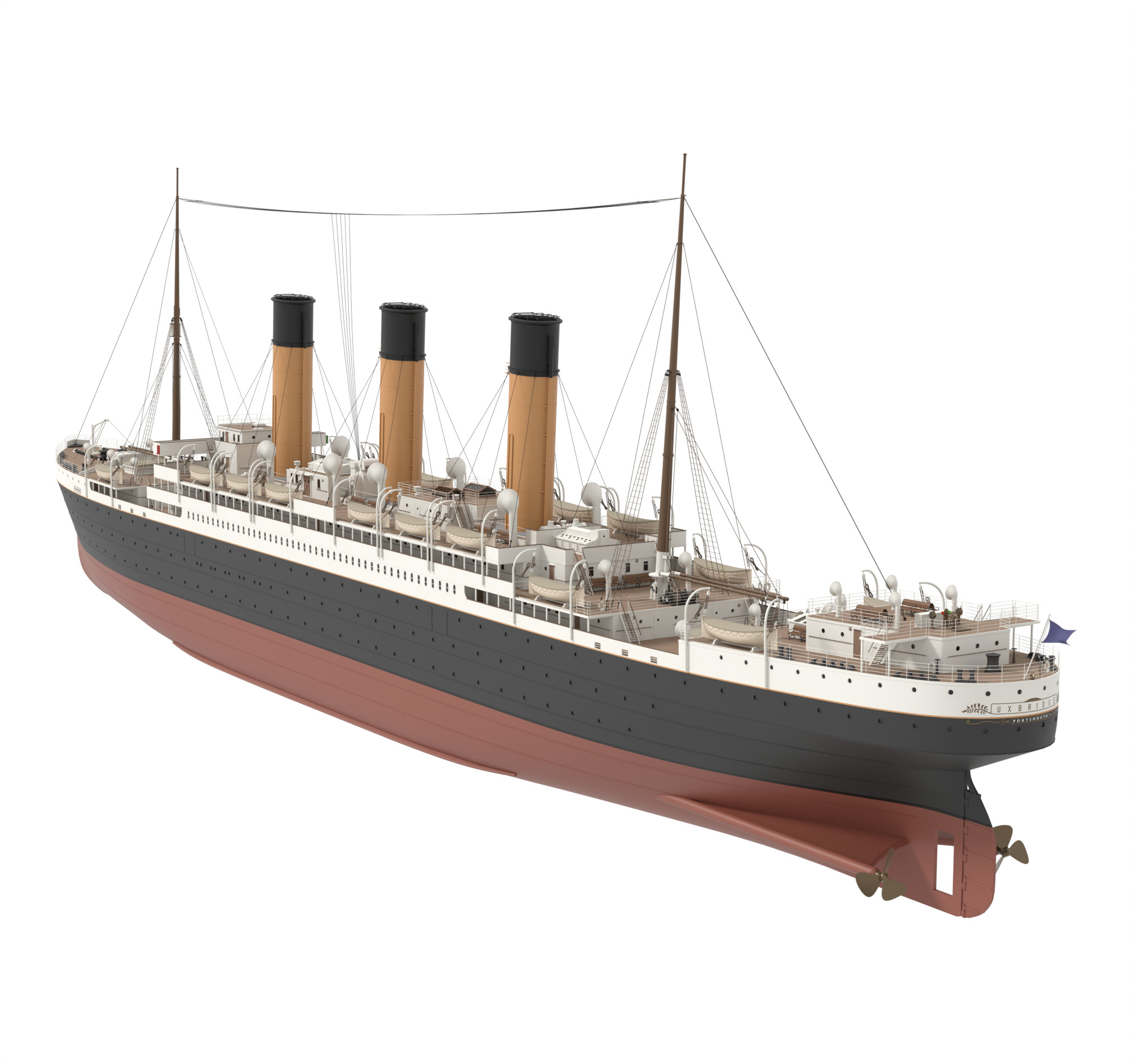 Steam Liner  3D model_9