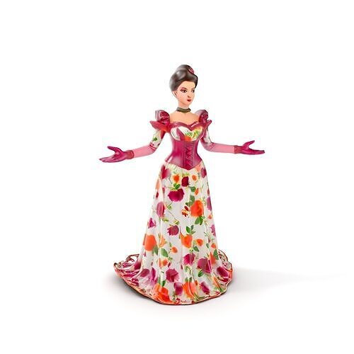 Victorian Floral Gown Lady  Rigged and Animated D Character M... Low-poly 3D model