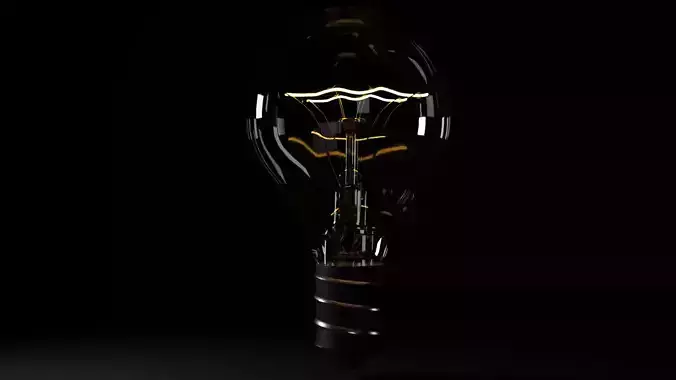 realistic light bulb 3D model
