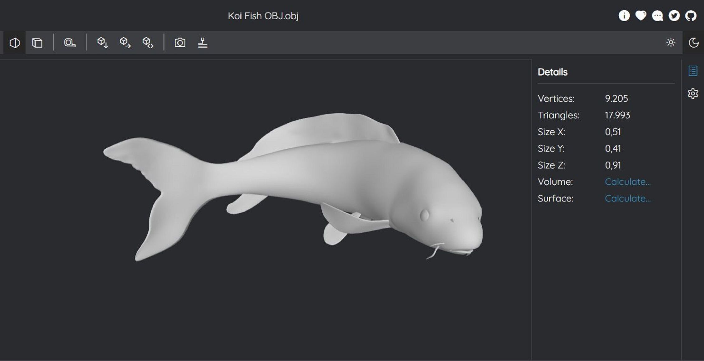 Koi Fish 3D Model Ready to Print 3D print model_8