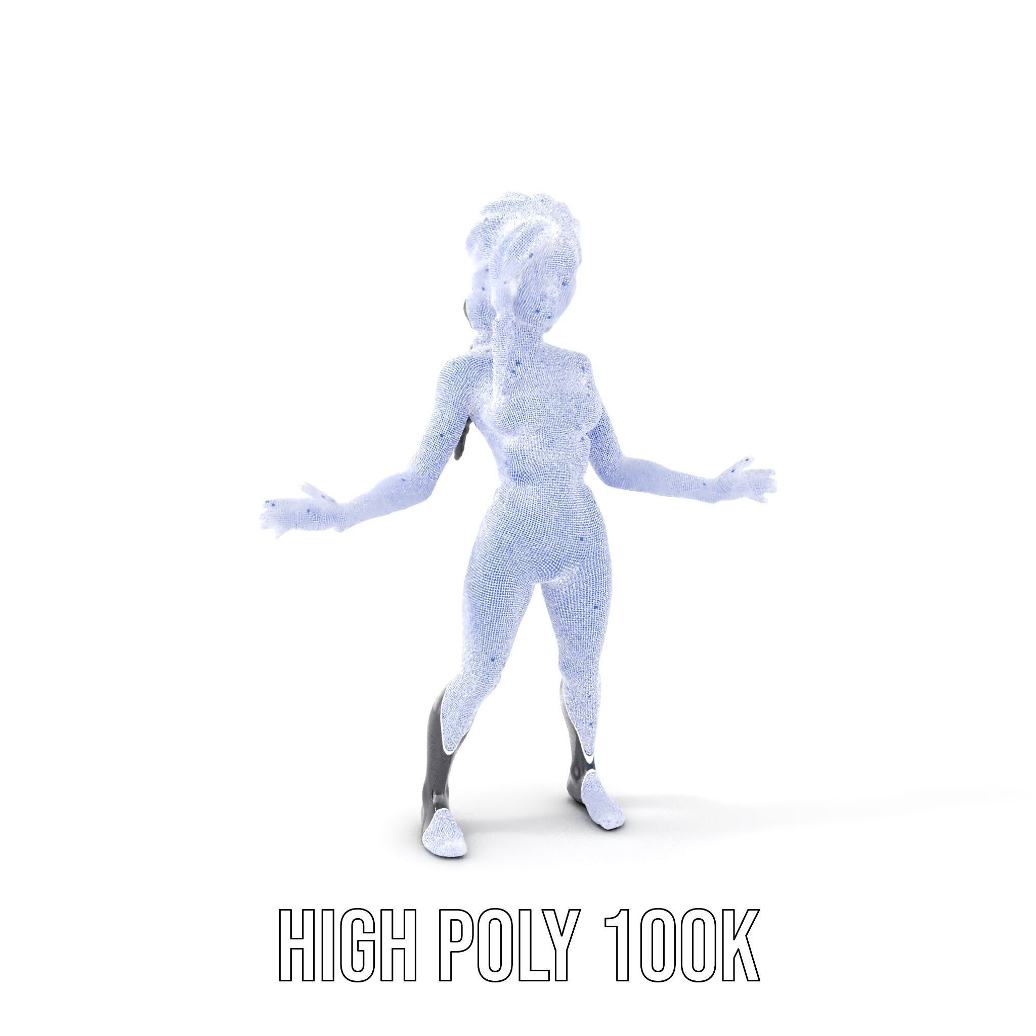 Stealthy Agent Character Rigged and Animated D Model Low-poly 3D model_4