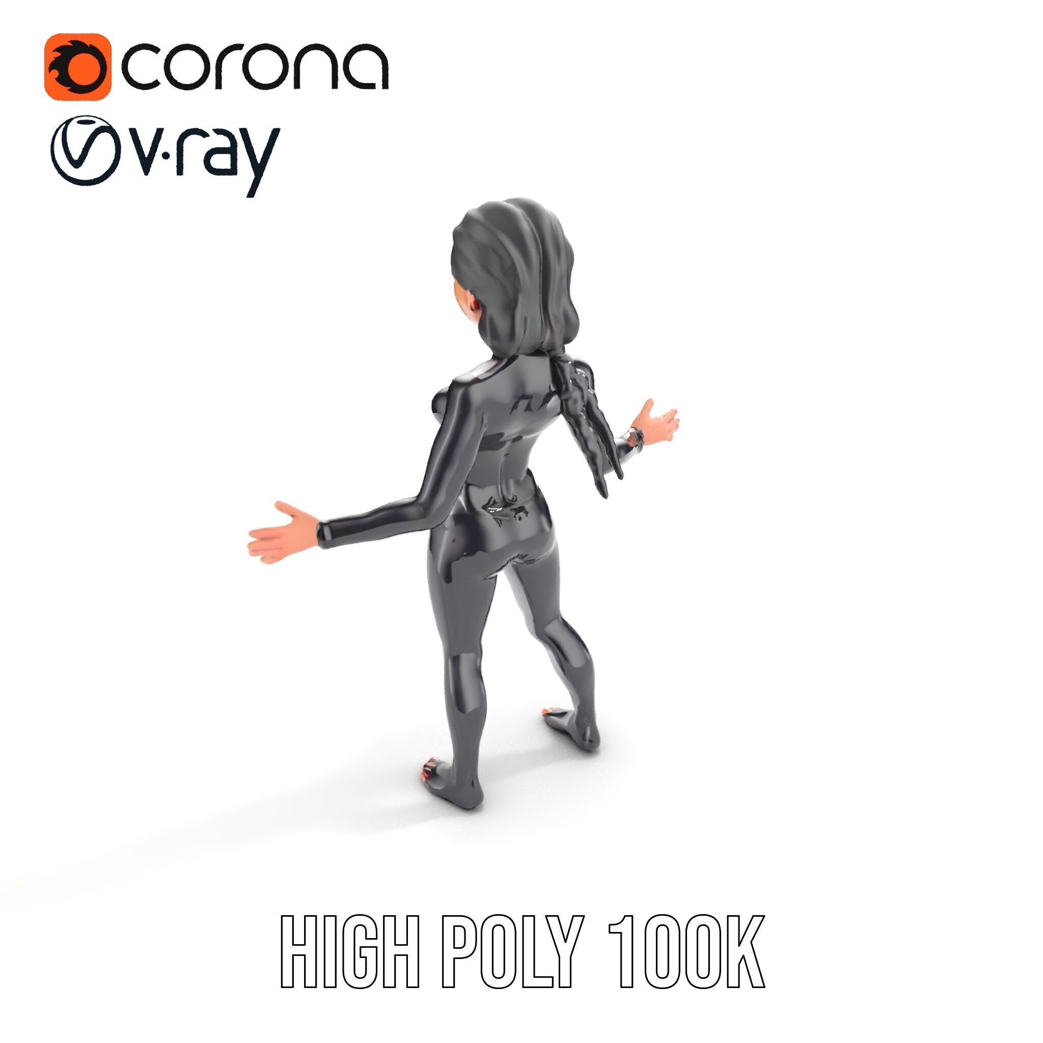 Stealthy Agent Character Rigged and Animated D Model Low-poly 3D model_24