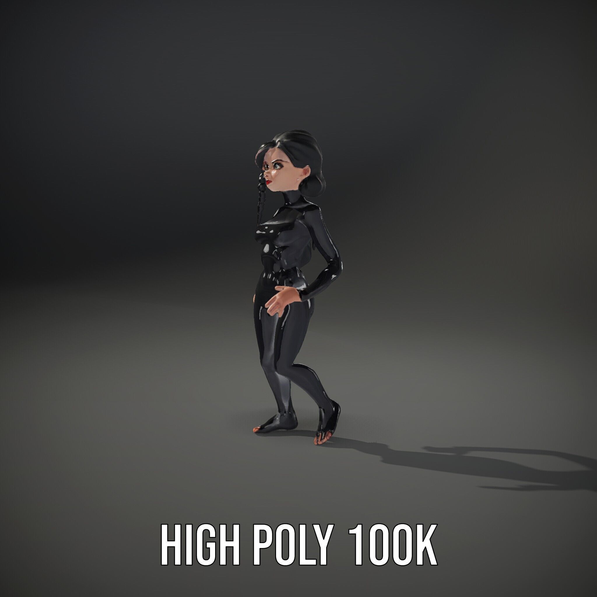 Stealthy Agent Character Rigged and Animated D Model Low-poly 3D model_14