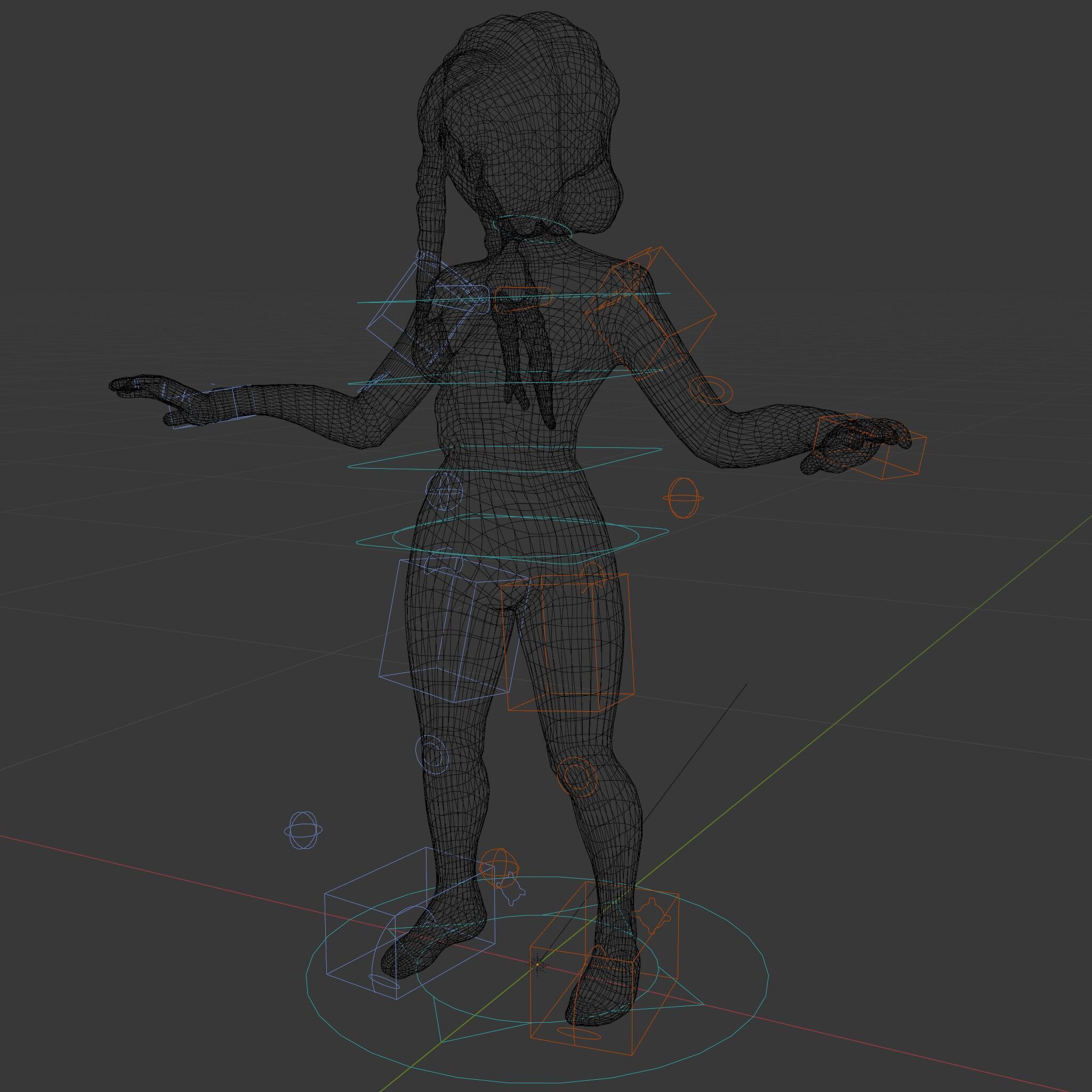 Stealthy Agent Character Rigged and Animated D Model Low-poly 3D model_6