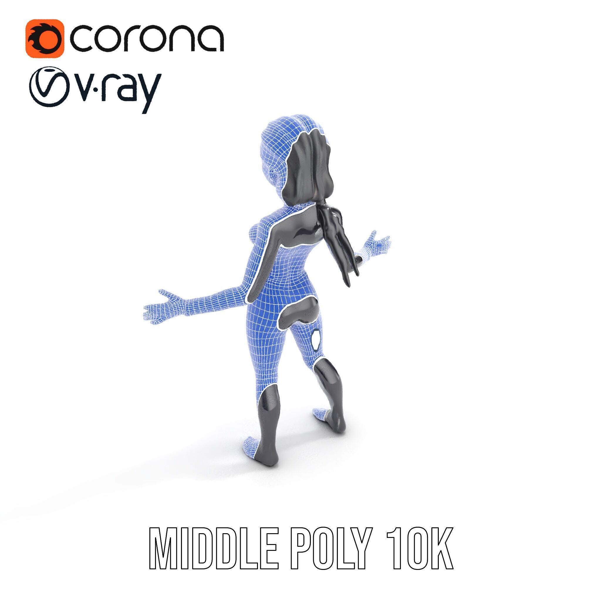 Stealthy Agent Character Rigged and Animated D Model Low-poly 3D model_20