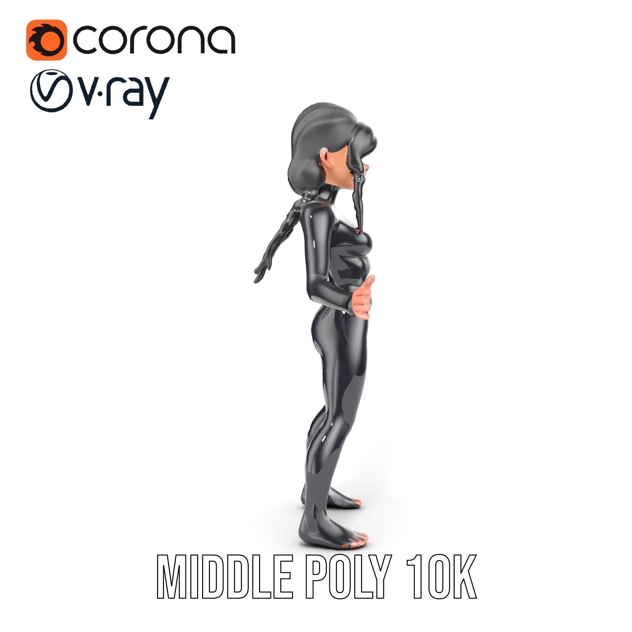 Stealthy Agent Character Rigged and Animated D Model Low-poly 3D model_15