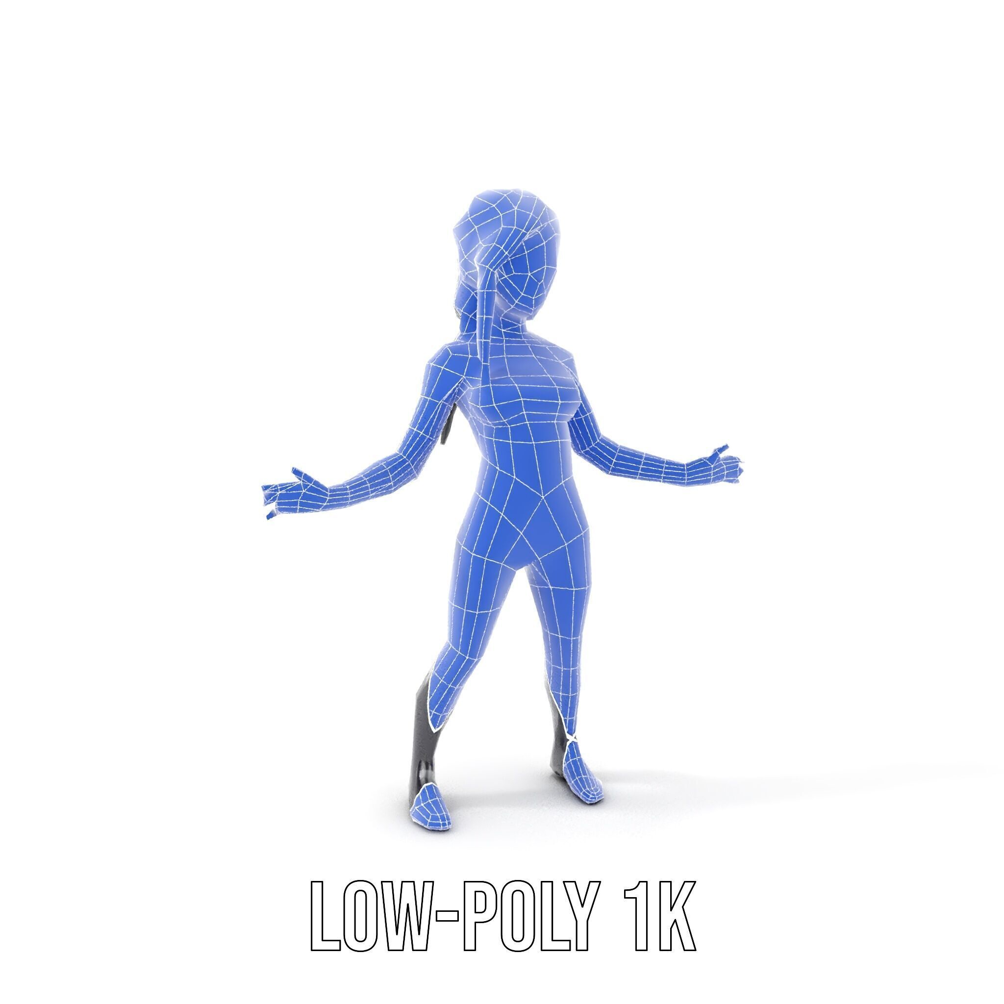 Stealthy Agent Character Rigged and Animated D Model Low-poly 3D model_16