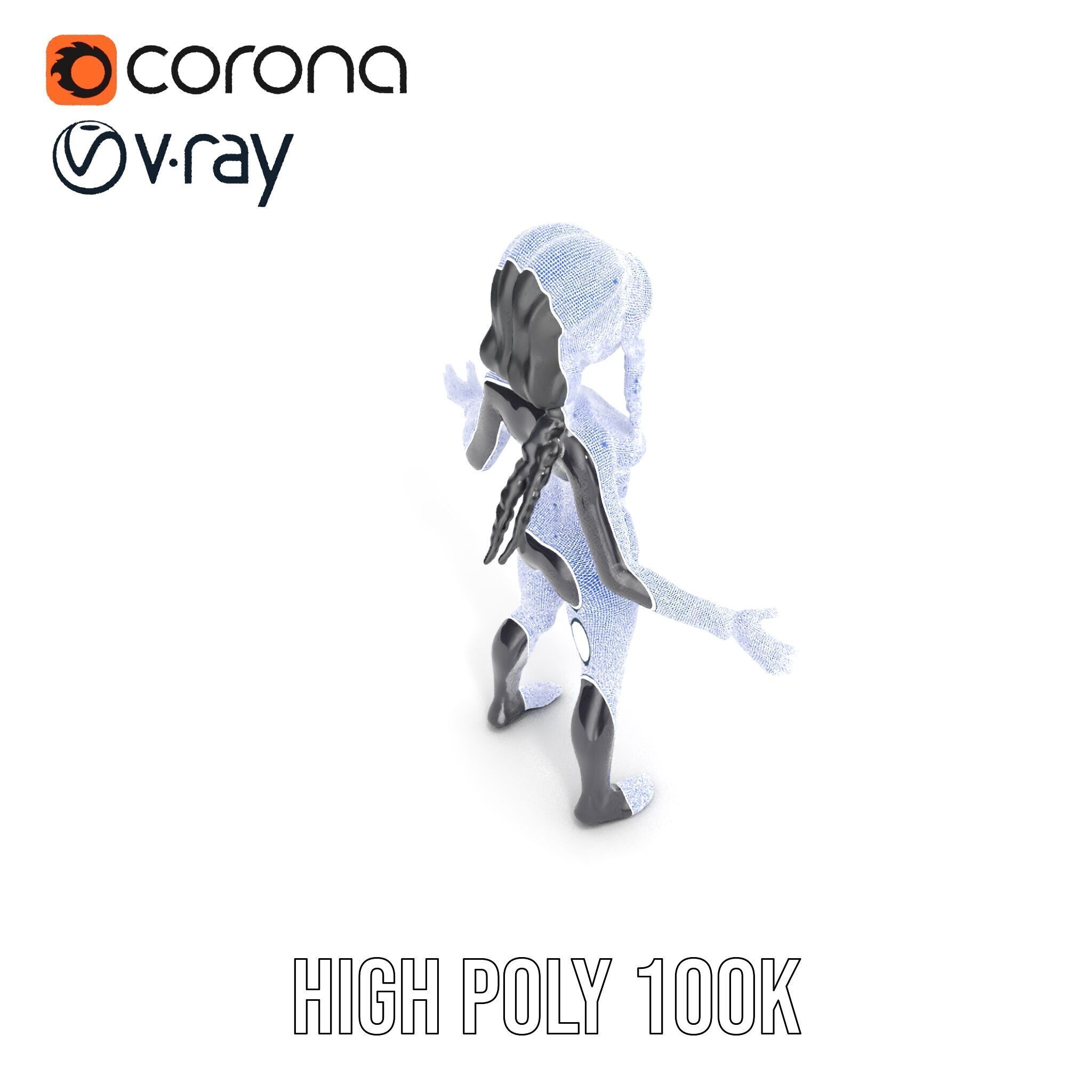 Stealthy Agent Character Rigged and Animated D Model Low-poly 3D model_39