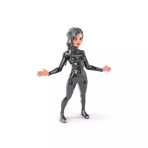Stealthy Agent Character Rigged and Animated D Model Low-poly 3D model