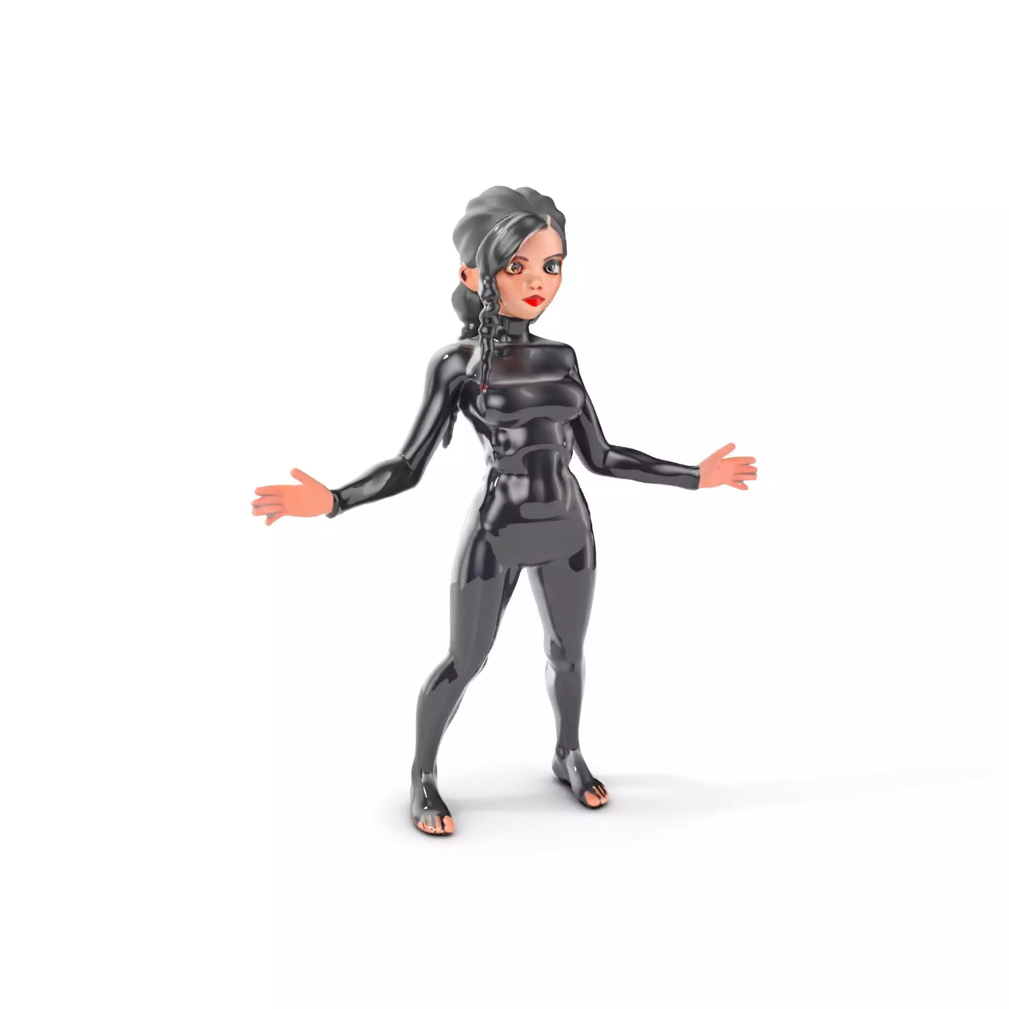 Stealthy Agent Character Rigged and Animated D Model Low-poly 3D model_0