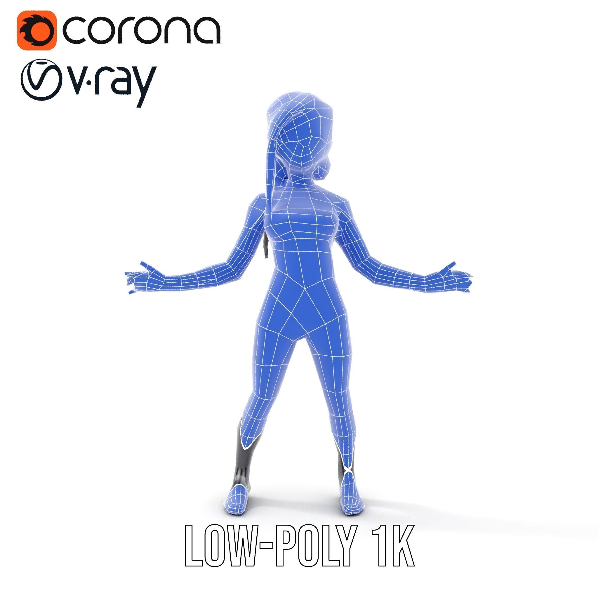 Stealthy Agent Character Rigged and Animated D Model Low-poly 3D model_13