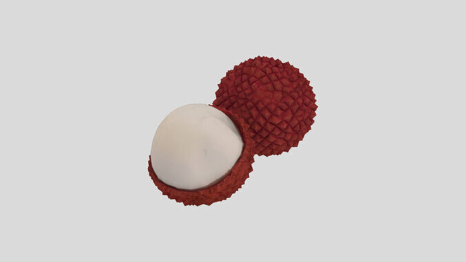 lychee fruit Low-poly 3D model