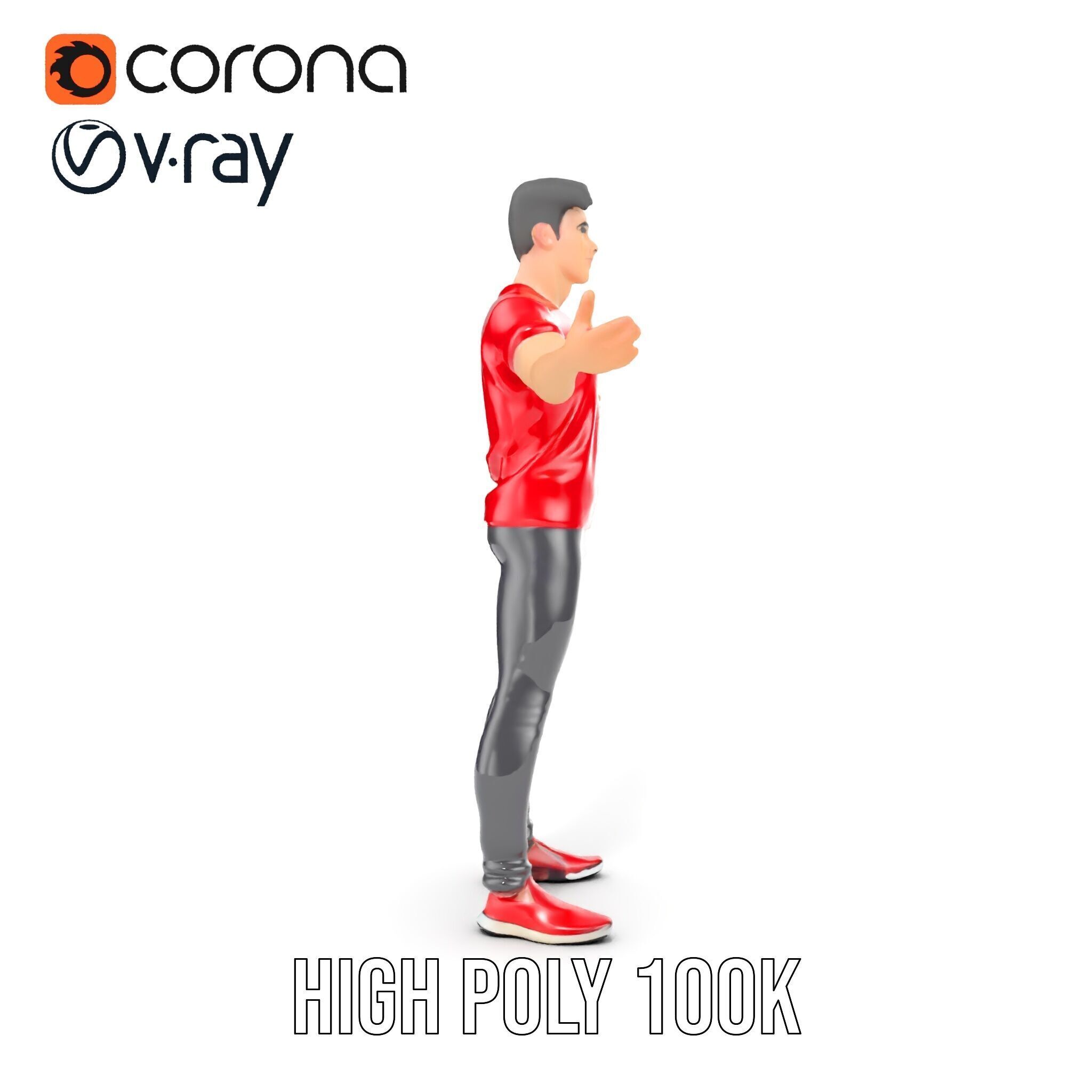 Stylish Male Character Rigged and Animated for Realistic Game... Low-poly 3D model_39